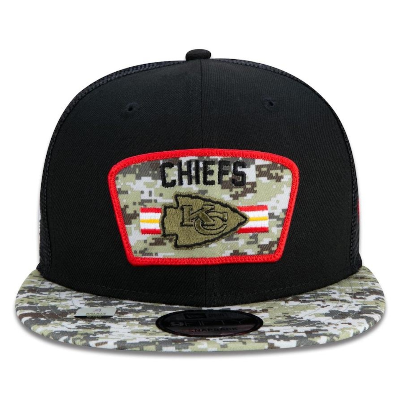 Boné Aba Reta New Era 9Fifty Trucker Kansas City Chiefs Salute to Service NFL - Snapback - Adulto - Foto 2