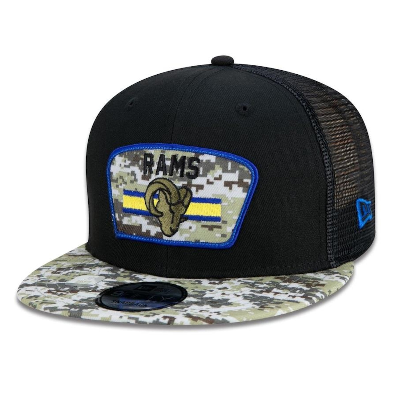 Boné Aba Reta New Era 9Fifty Trucker Los Angeles Rams Salute to Service NFL - Snapback - Adulto - Foto 1