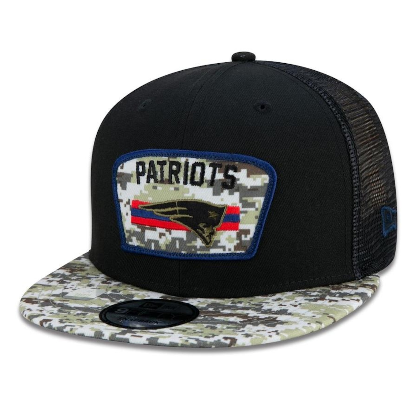 Boné Aba Reta New Era 9Fifty Trucker New England Patriots Salute to Service NFL - Snapback - Adulto - Foto 1