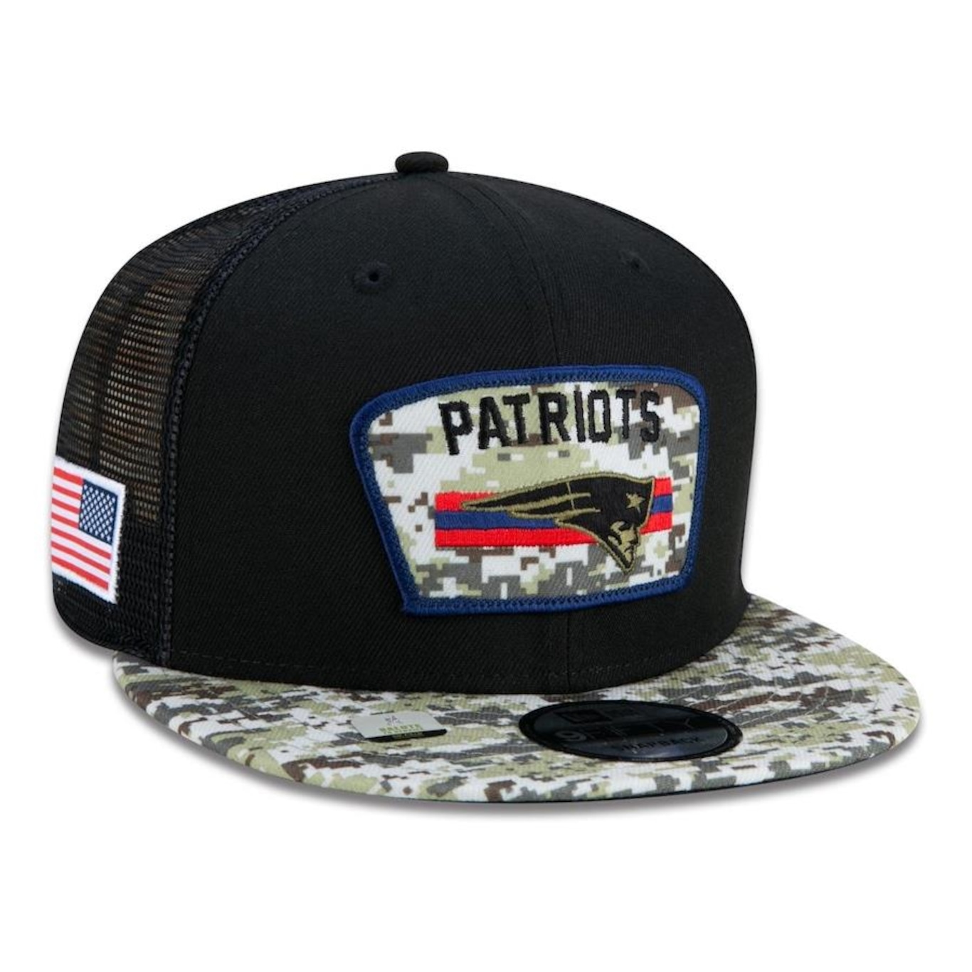 Boné Aba Reta New Era 9Fifty Trucker New England Patriots Salute to Service NFL - Snapback - Adulto - Foto 3