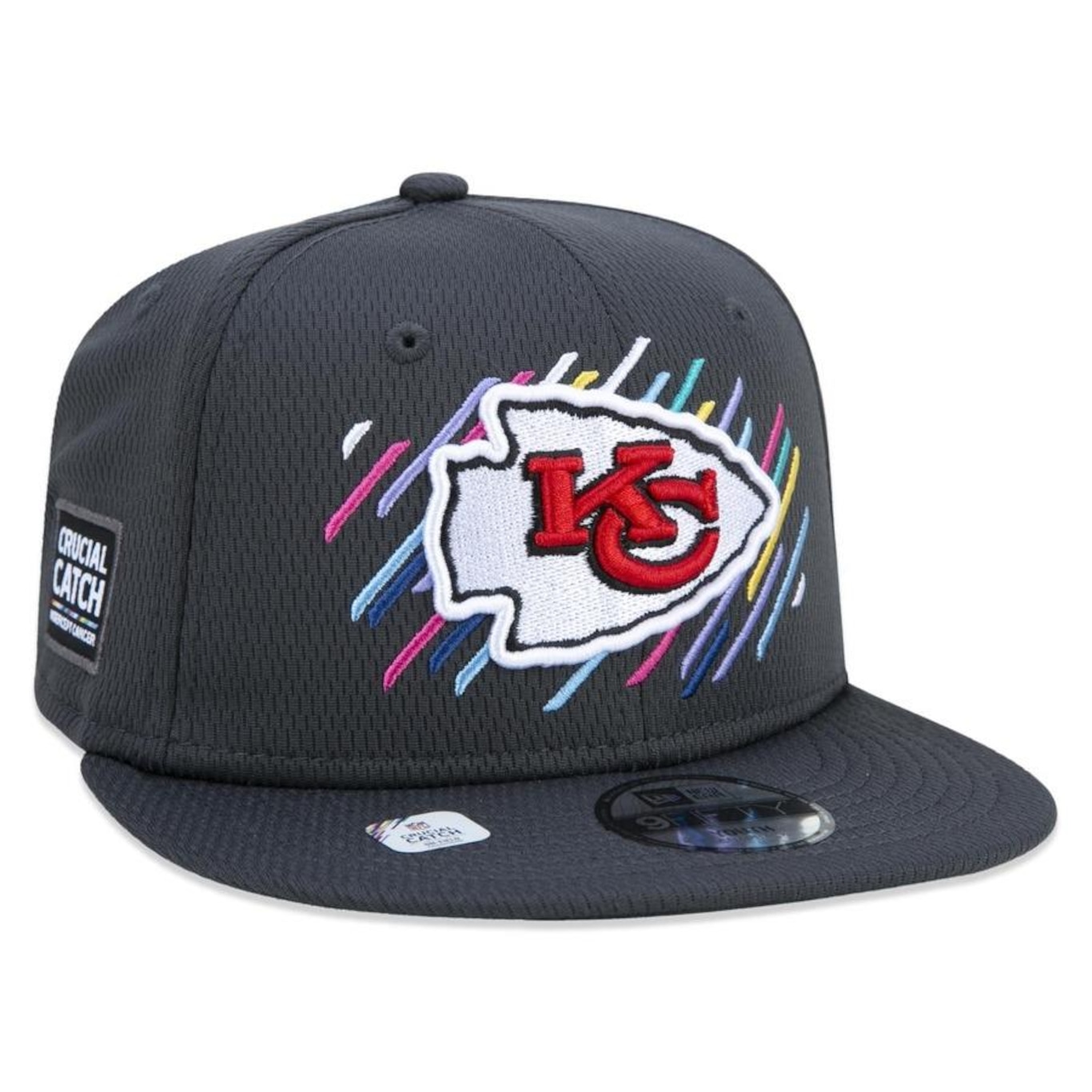 Boné Aba Reta New Era 9Fifty Kansas City Chiefs Crucial Catch - Snapback - Infantil - Foto 3