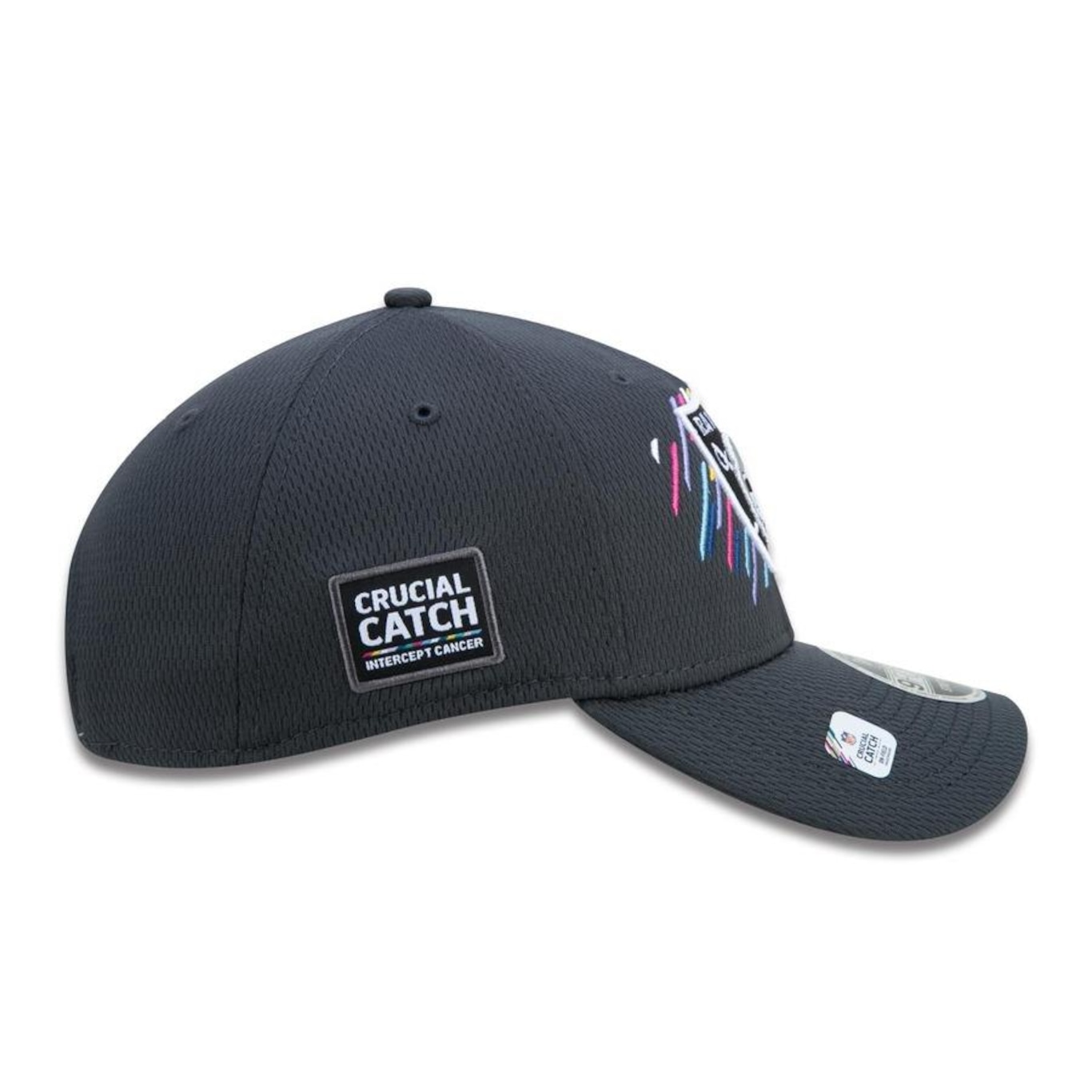 Boné Aba Curva New Era 9Forty Stretch Snap Las Vegas Raiders Crucial Catch - Snapback - Adulto - Foto 5