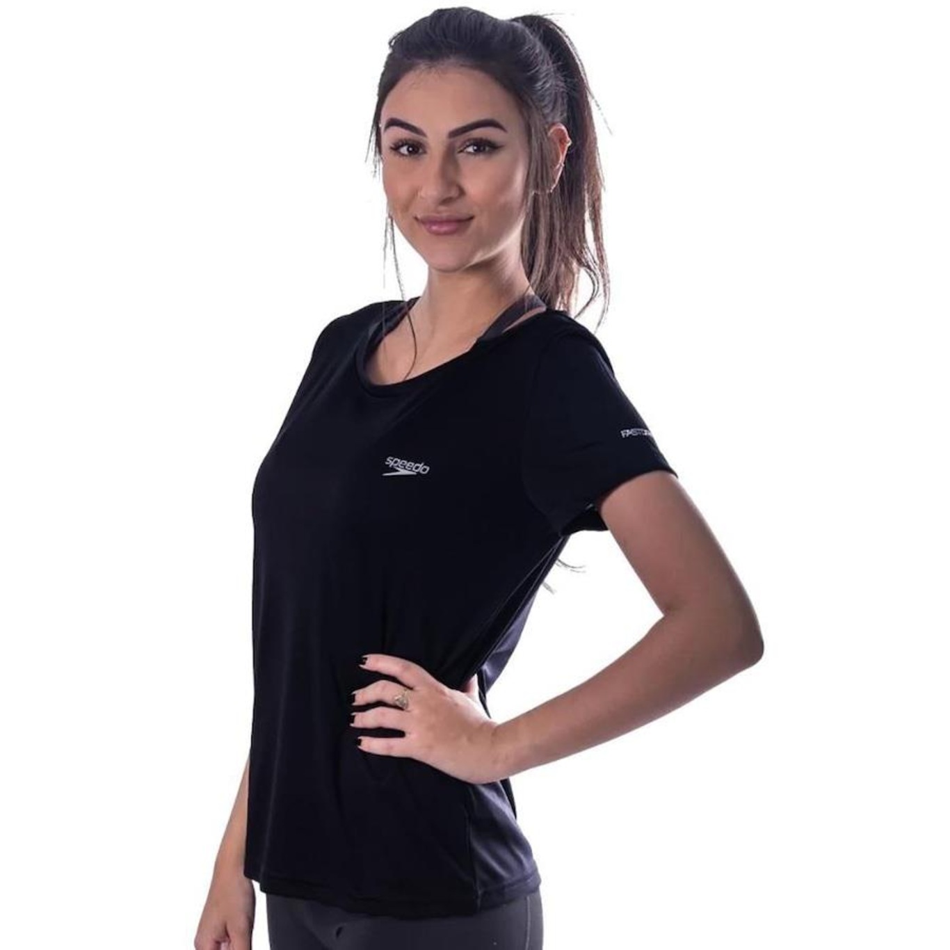 Camiseta Speedo Interlock Canoa - Feminina - Foto 4