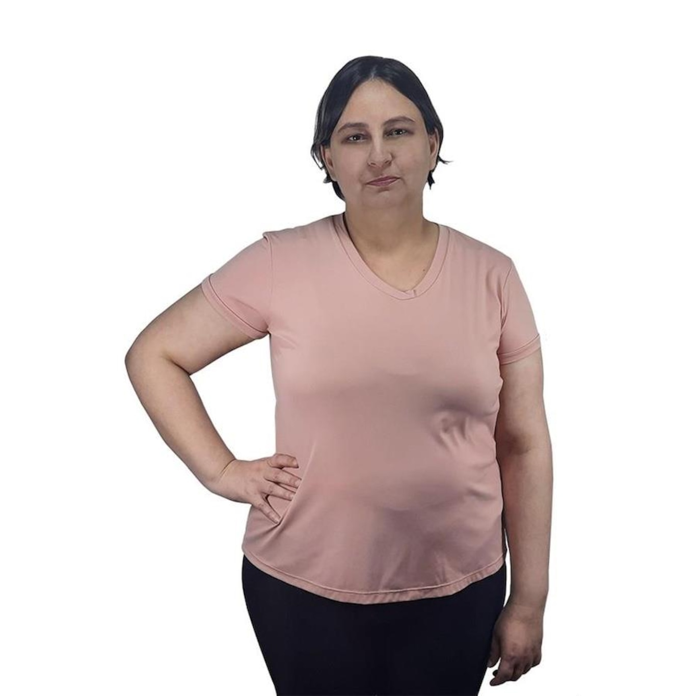 Camiseta Trinys Básica Plus Size - Feminina - Foto 1