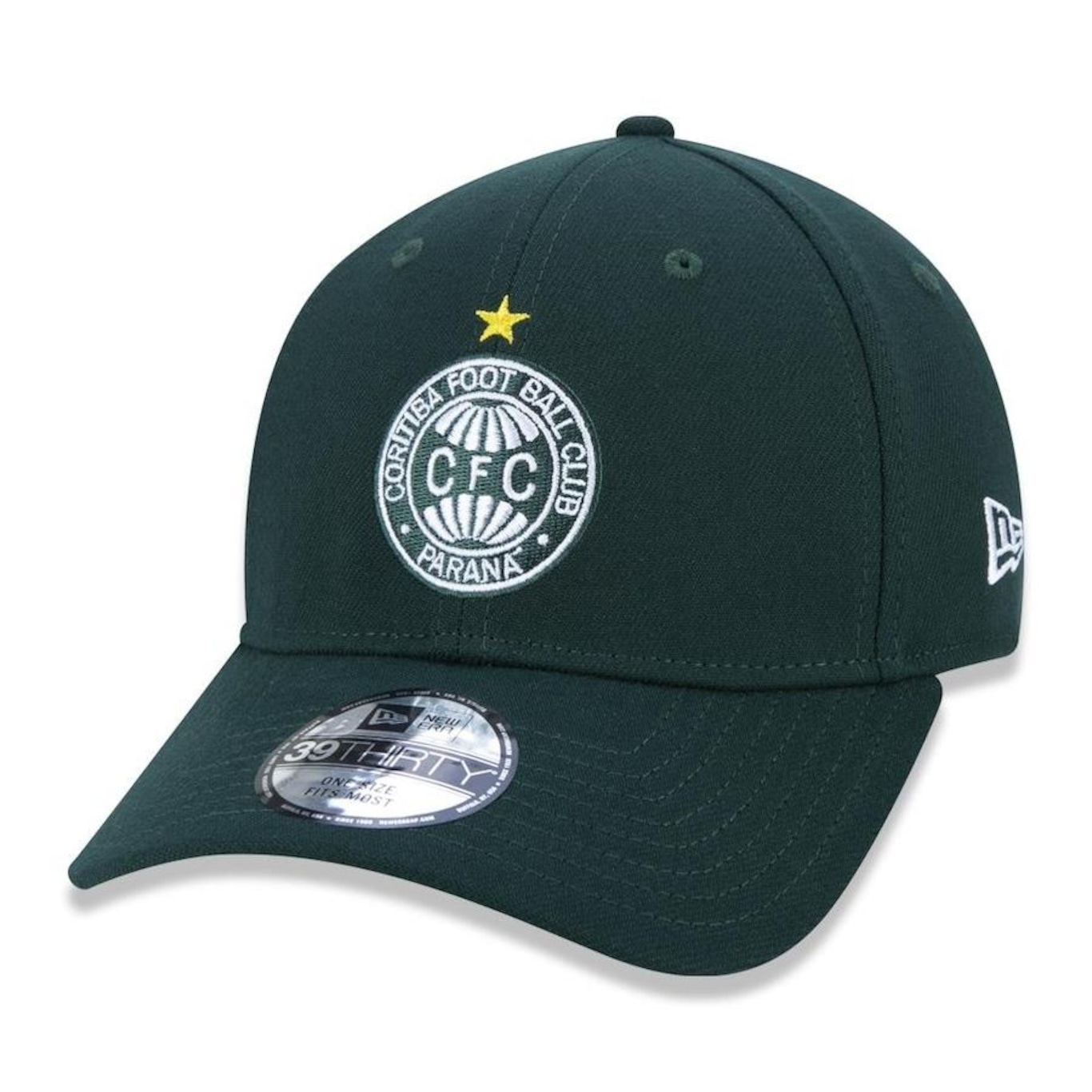 Boné Aba Curva New Era 39Thirty Futebol Coritiba Futebol - Stretch Fit - Adulto - Foto 1