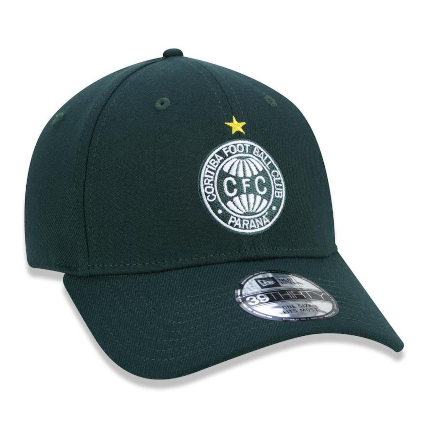 Boné Aba Curva New Era 39Thirty Futebol Coritiba Futebol - Stretch Fit - Adulto - Foto 3