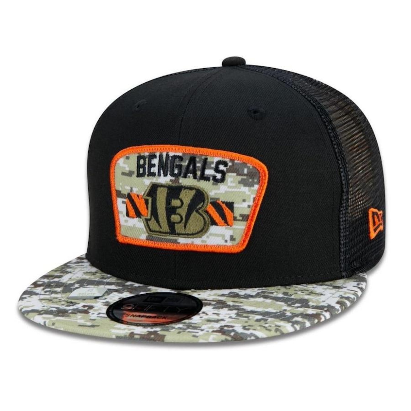 Boné Aba Reta New Era Cincinnati Bengals 950 NFL 21 Salute Service - Snapback - Adulto - Foto 1