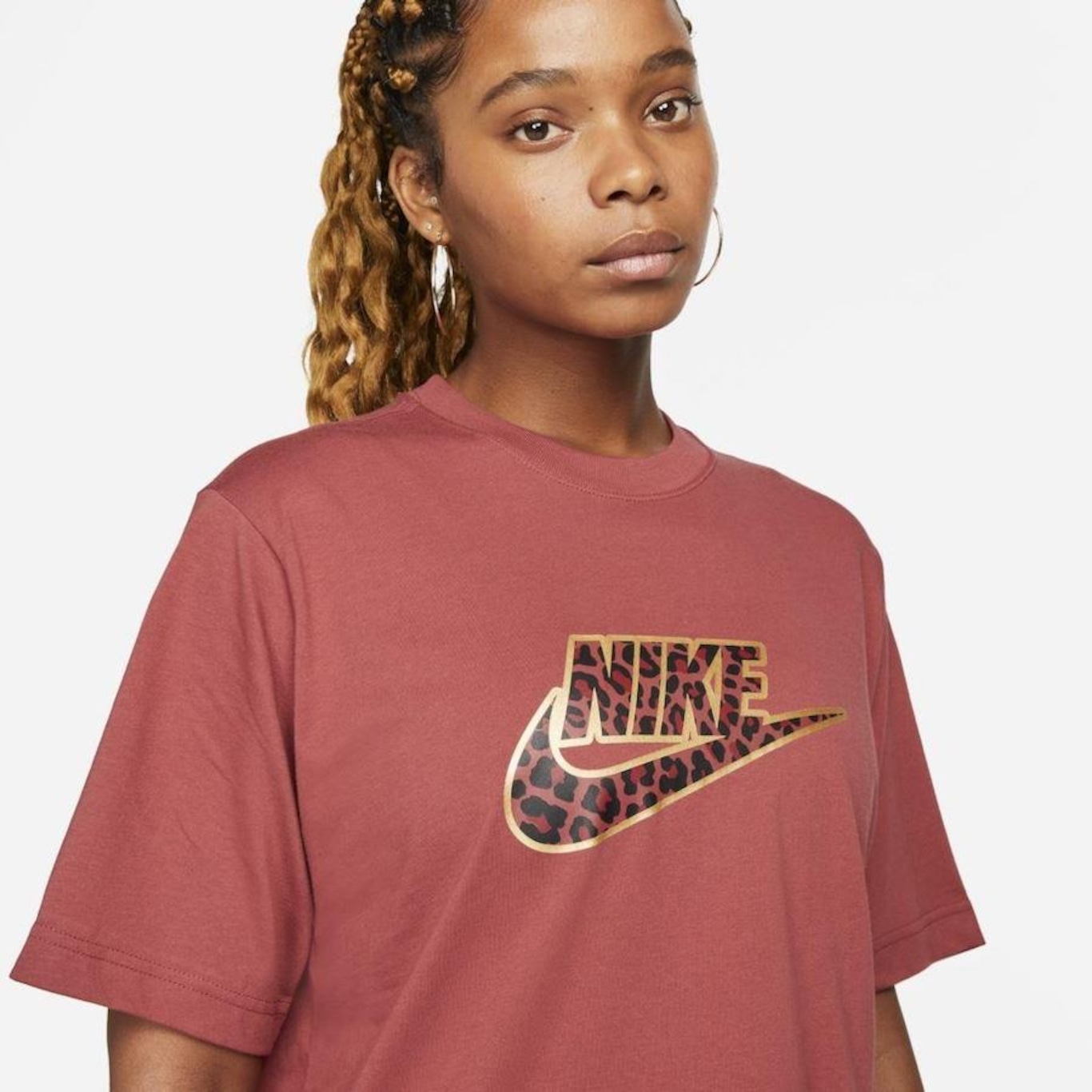 Nike red on sale cheetah print shirt