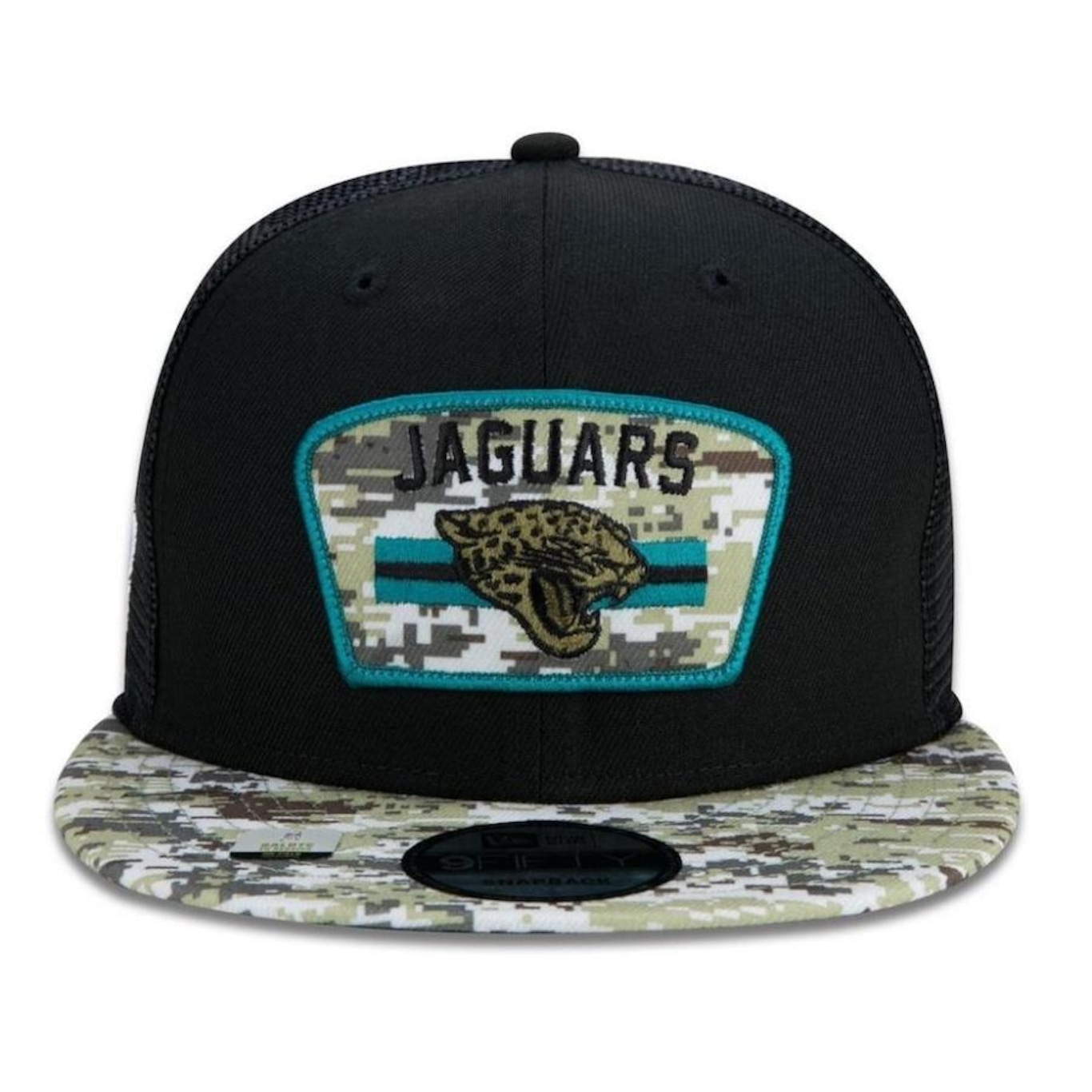 Boné Aba Reta New Era Jacksonville Jaguars 950 NFL 21 Salute Service - Snapback - Adulto - Foto 3