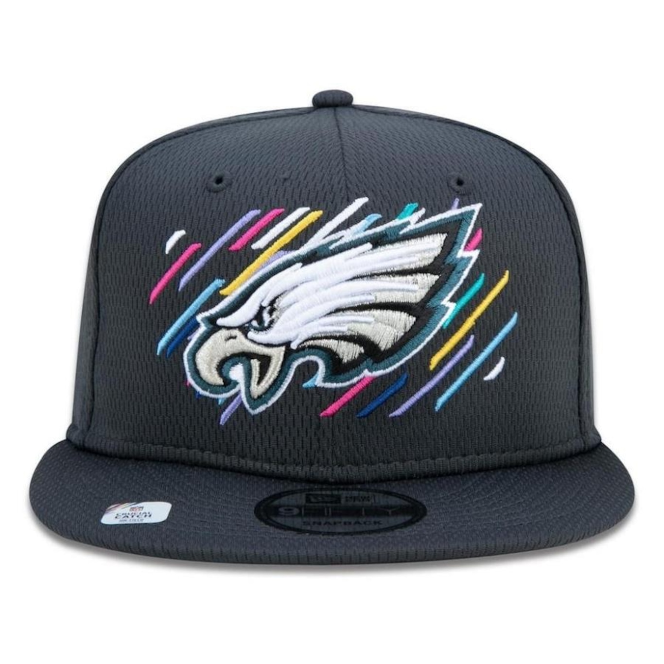 Boné Aba Reta New Era Philadelphia Eagles 950 Crucial Outubro Rosa - Snapback - Adulto - Foto 3