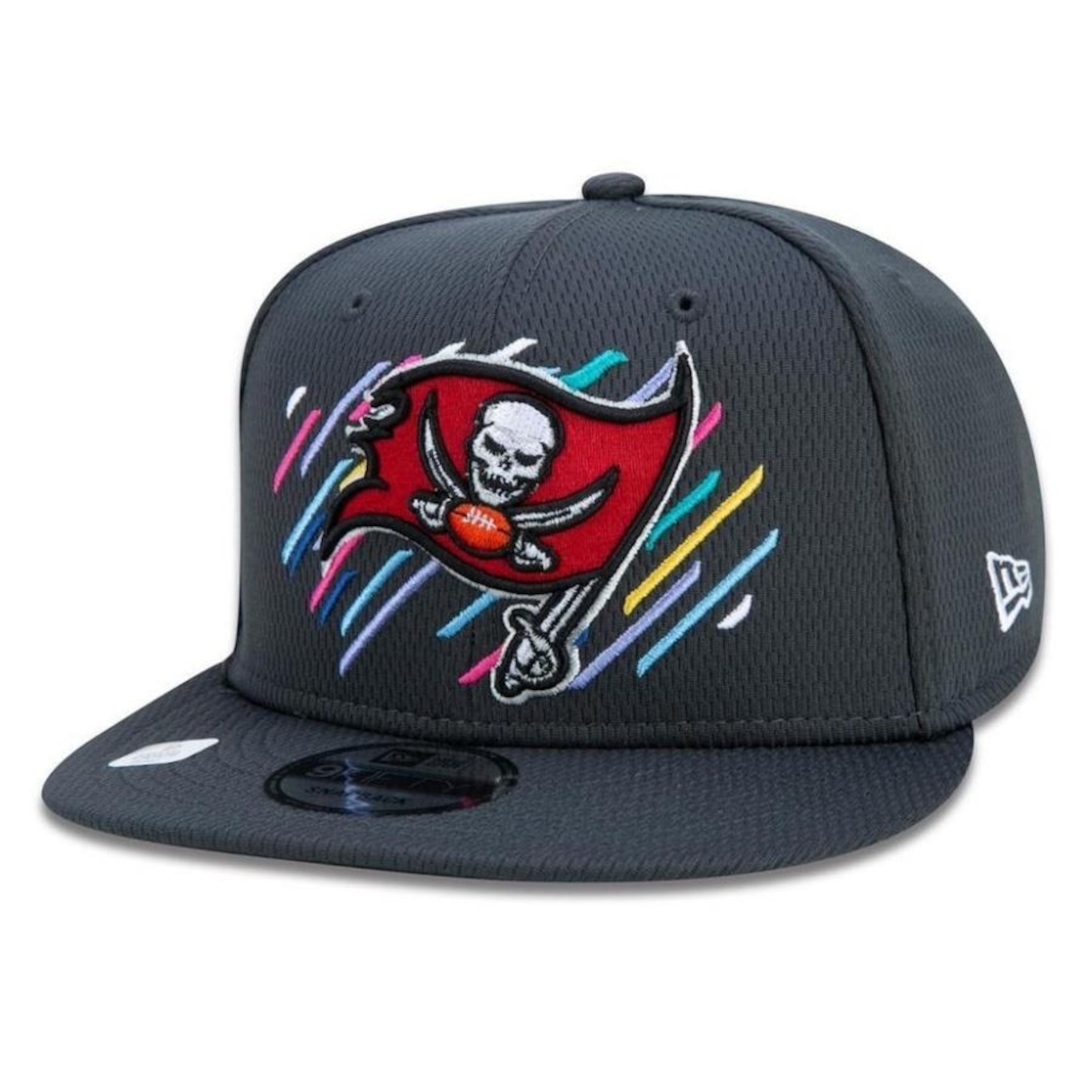 Boné Aba Reta New Era Tampa Bay Buccaneers 950 Crucial Outubro Rosa - Snapback - Adulto - Foto 1