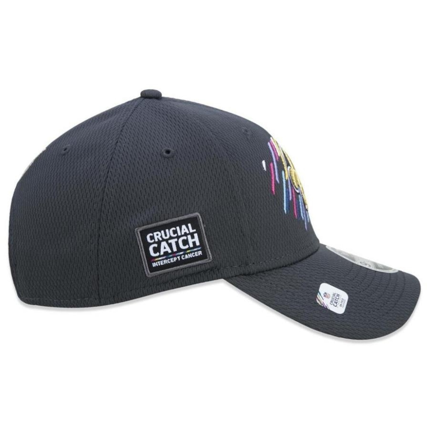 Boné Aba Curva New Era New Orleans Saints 940 Crucial Outubro Rosa - Snapback - Adulto - Foto 6