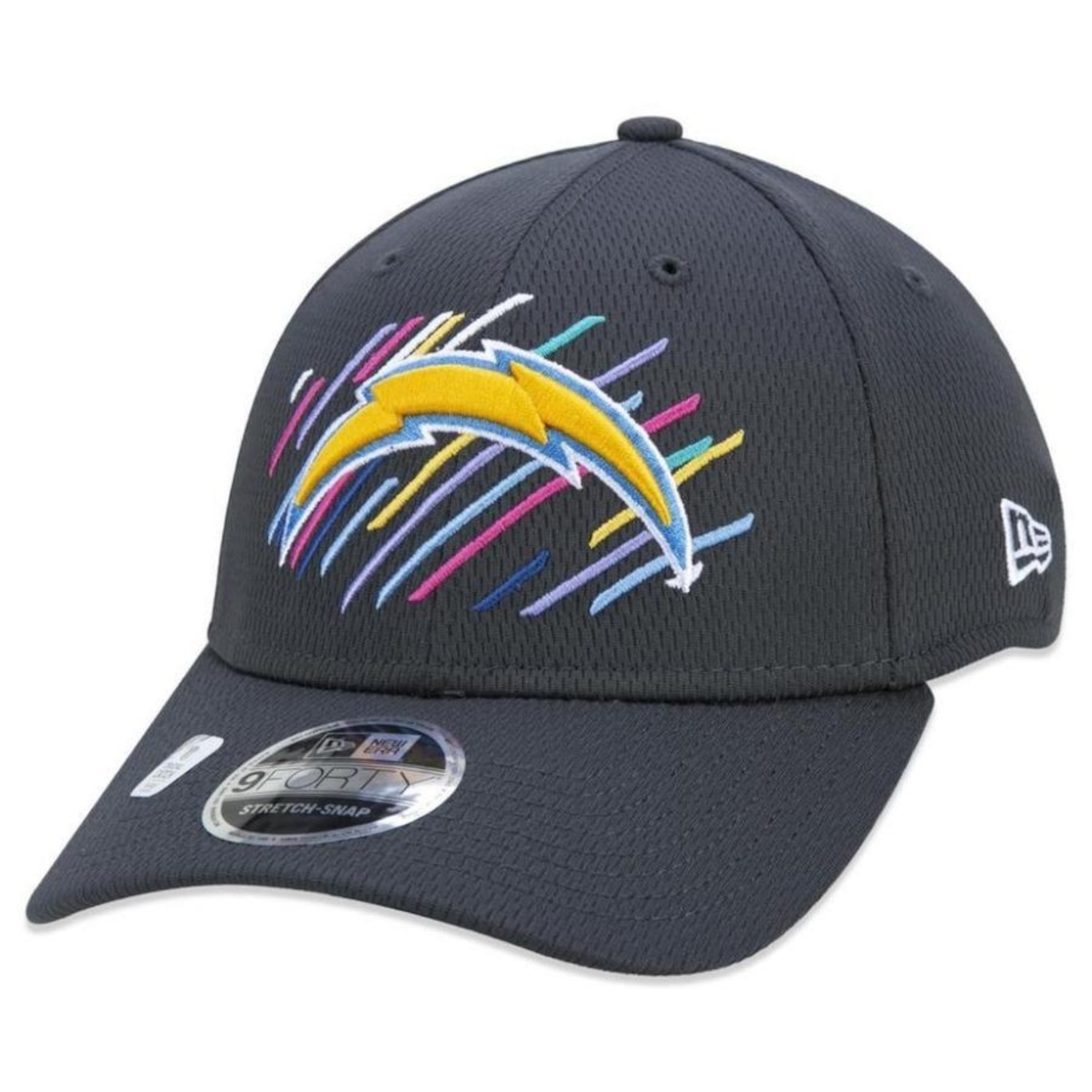 Boné Aba Curva New Era Los Angeles Chargers 940 Crucial Outubro Rosa - Snapback - Adulto - Foto 1