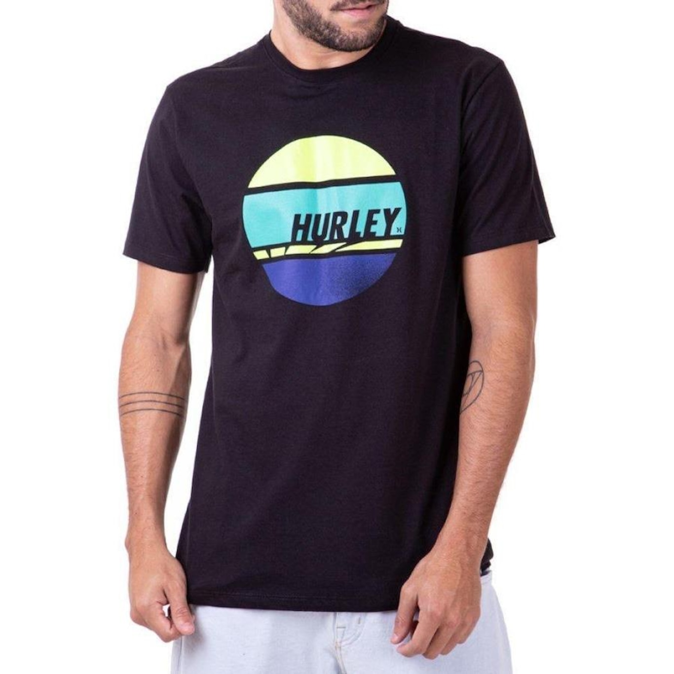 Camiseta Hurley Concrect Circle - Masculina - Foto 1