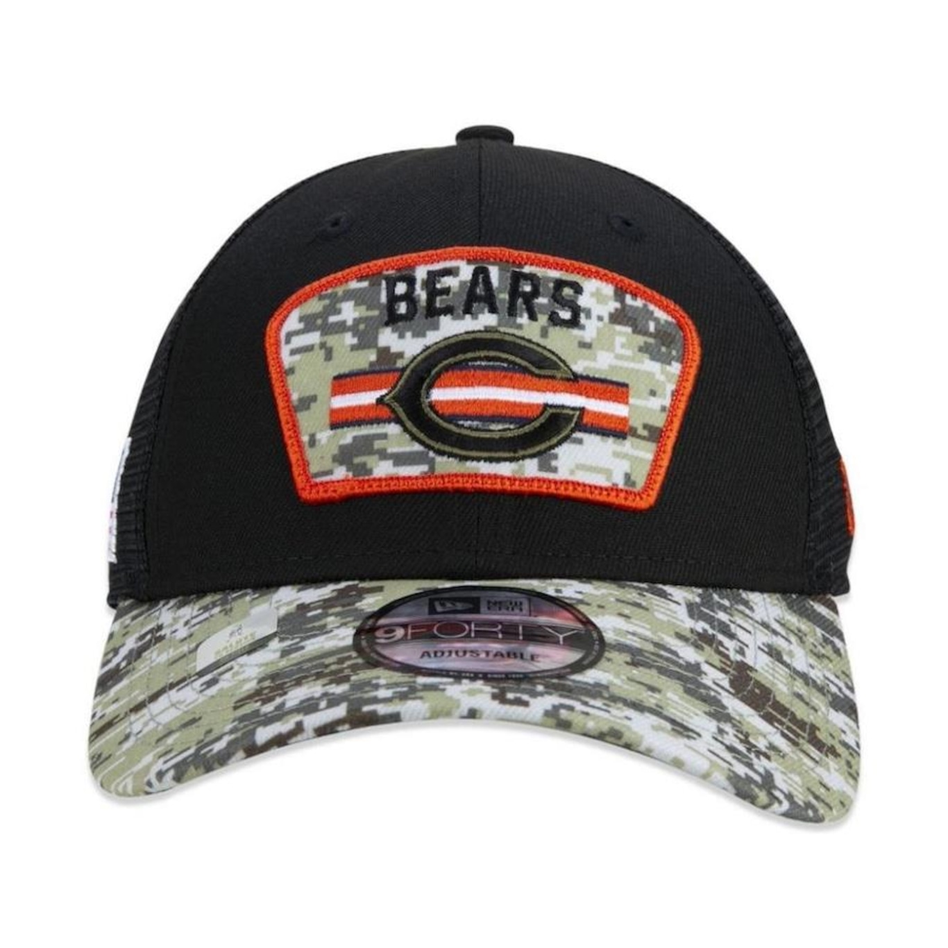 Boné Aba Curva New Era Chicago Bears 940 NFL21 Salute To Service - Snapback - Adulto - Foto 3