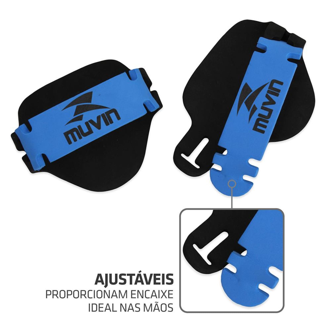 Kit de Luvas de Musculação Muvin em EVA Basics com 3 Pares - Adulto - Foto 5