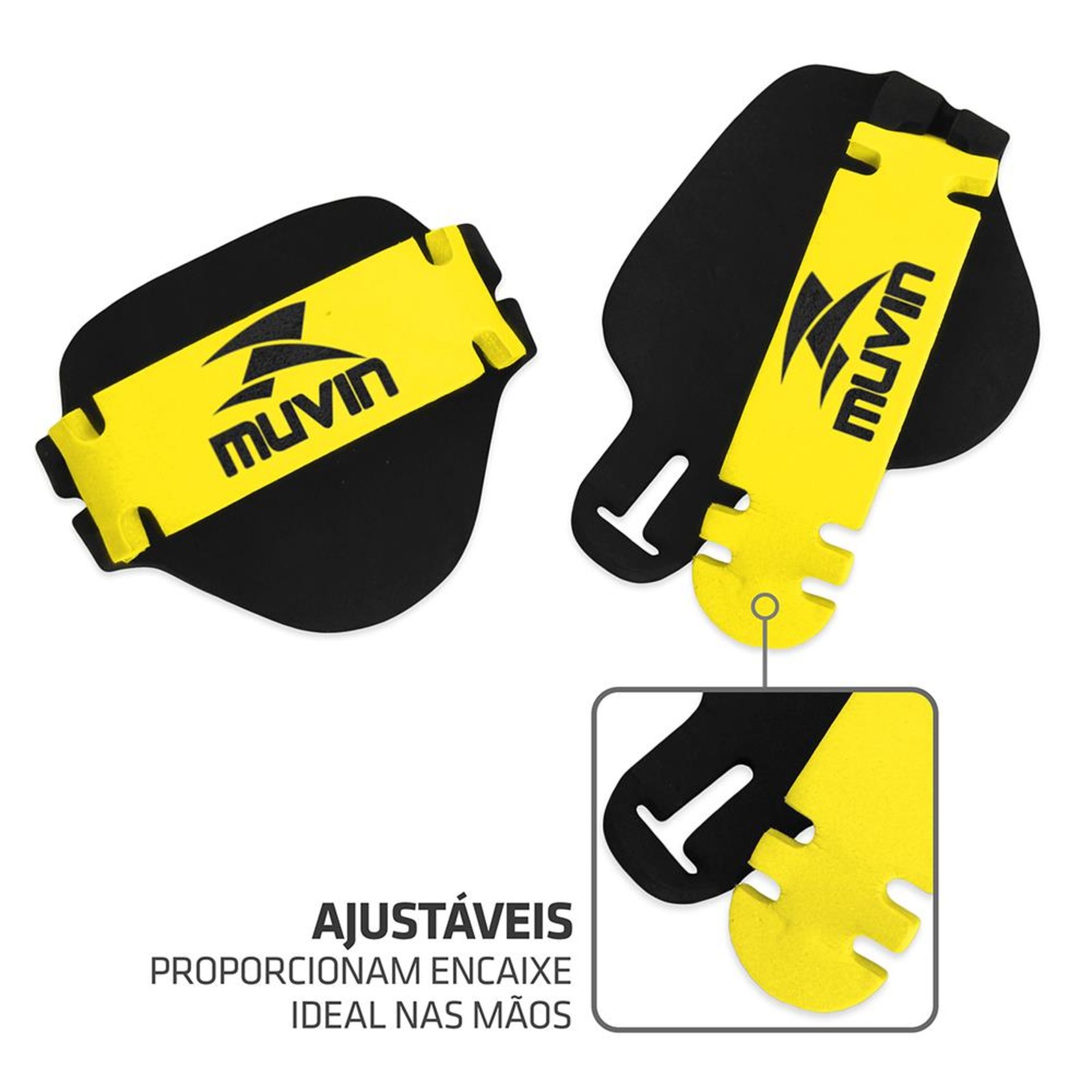 Kit de Luvas de Musculação Muvin em EVA Basics com 3 Pares - Adulto - Foto 5