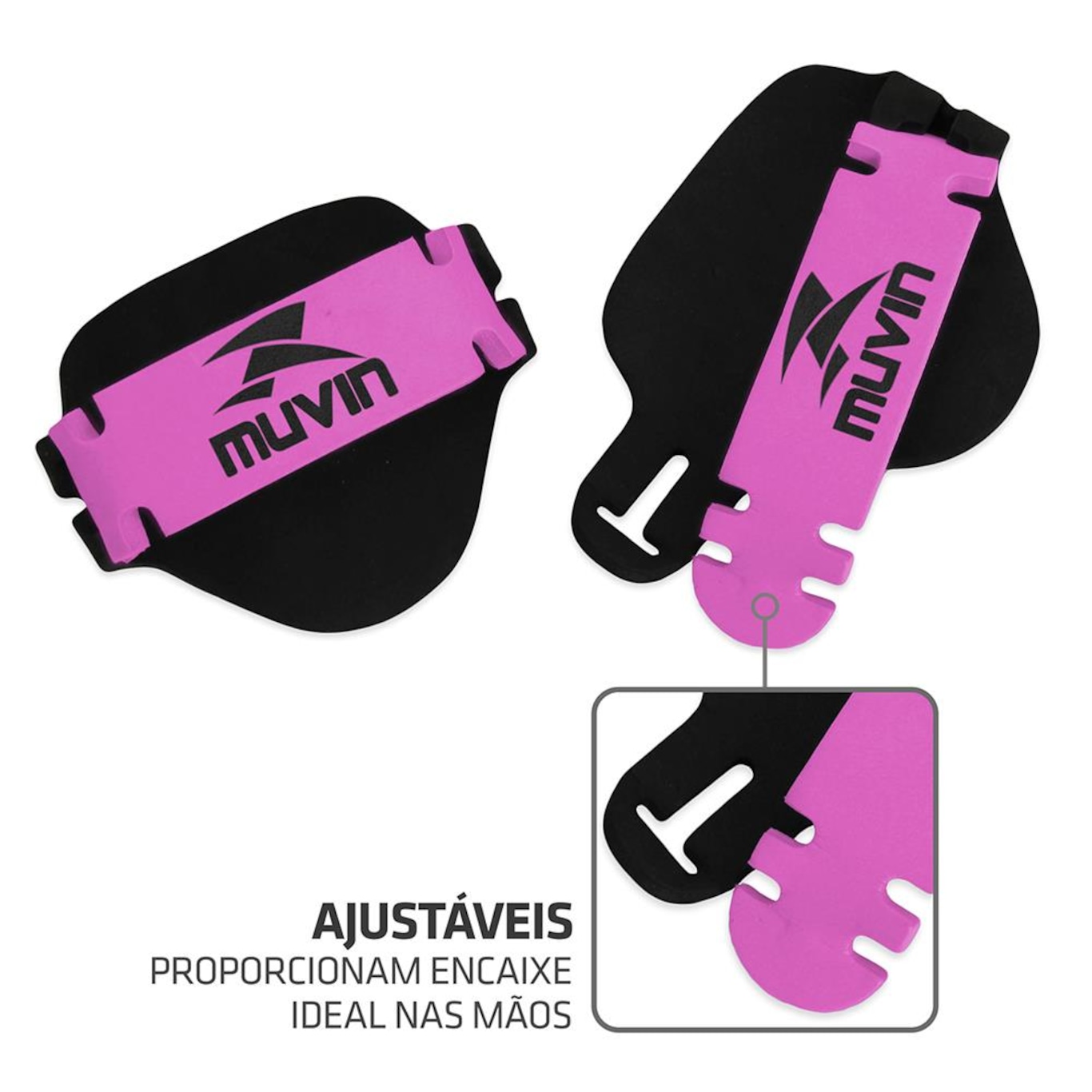 Kit de Luvas de Musculação Muvin em EVA Basics com 3 Pares - Adulto - Foto 5