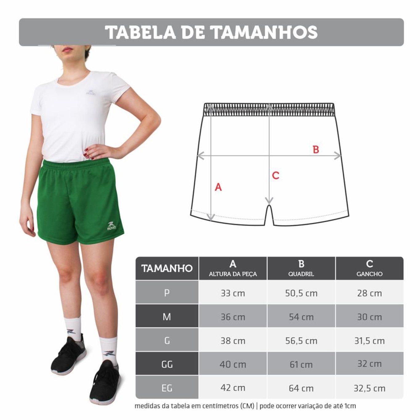 Short Esportivo Muvin Curto - Feminino - Foto 3