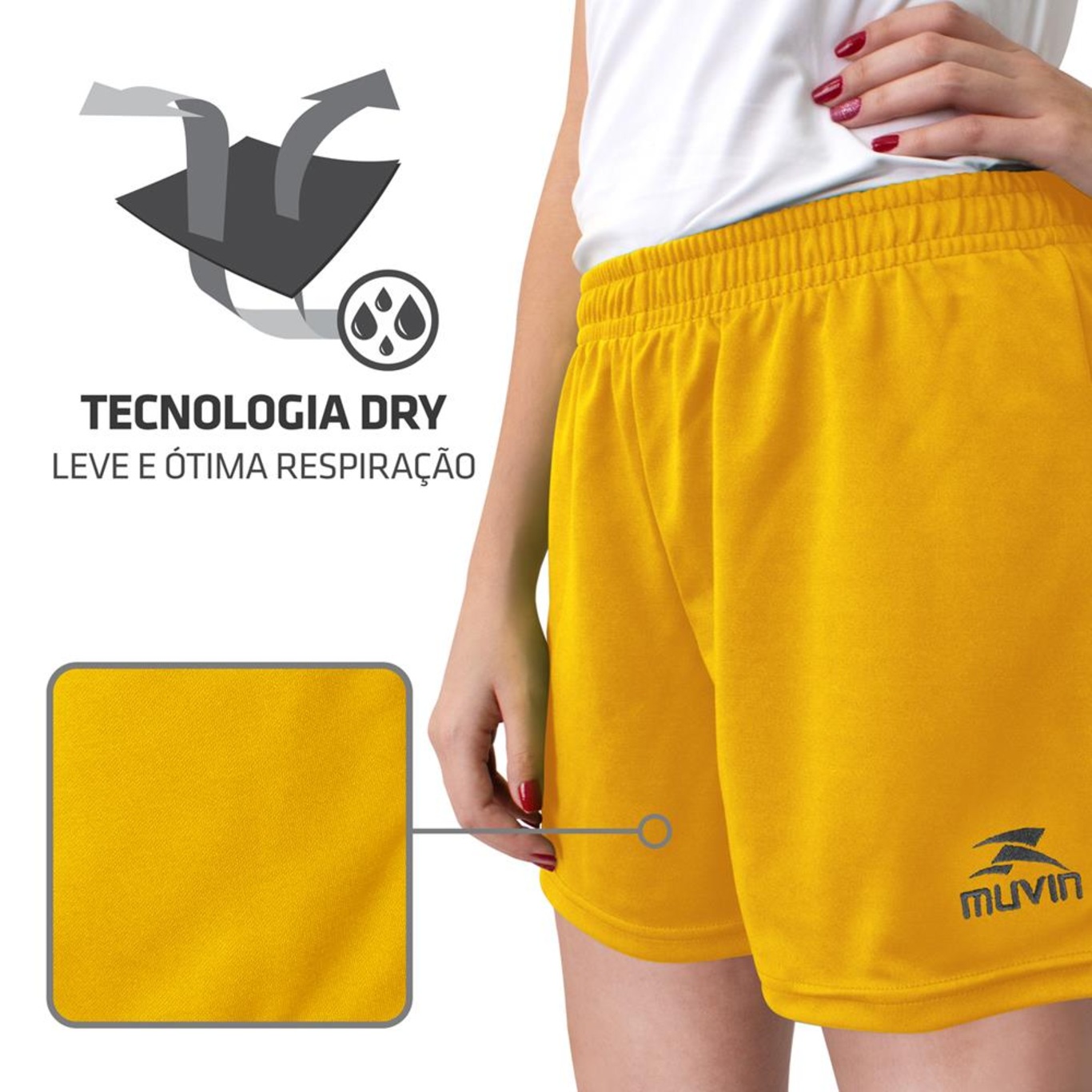 Short Esportivo Muvin Curto - Feminino - Foto 4