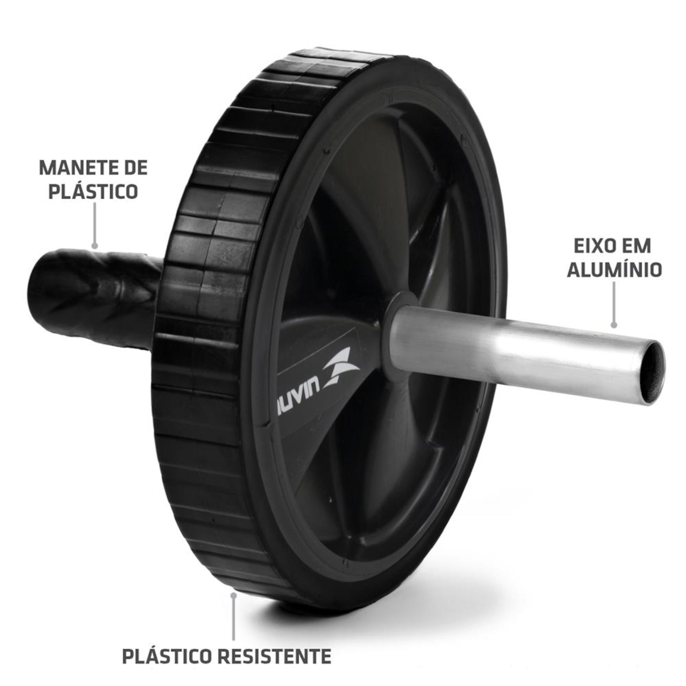 Kit Roda de Exercícios + Corda de Pular Ajustável Muvin - Foto 1