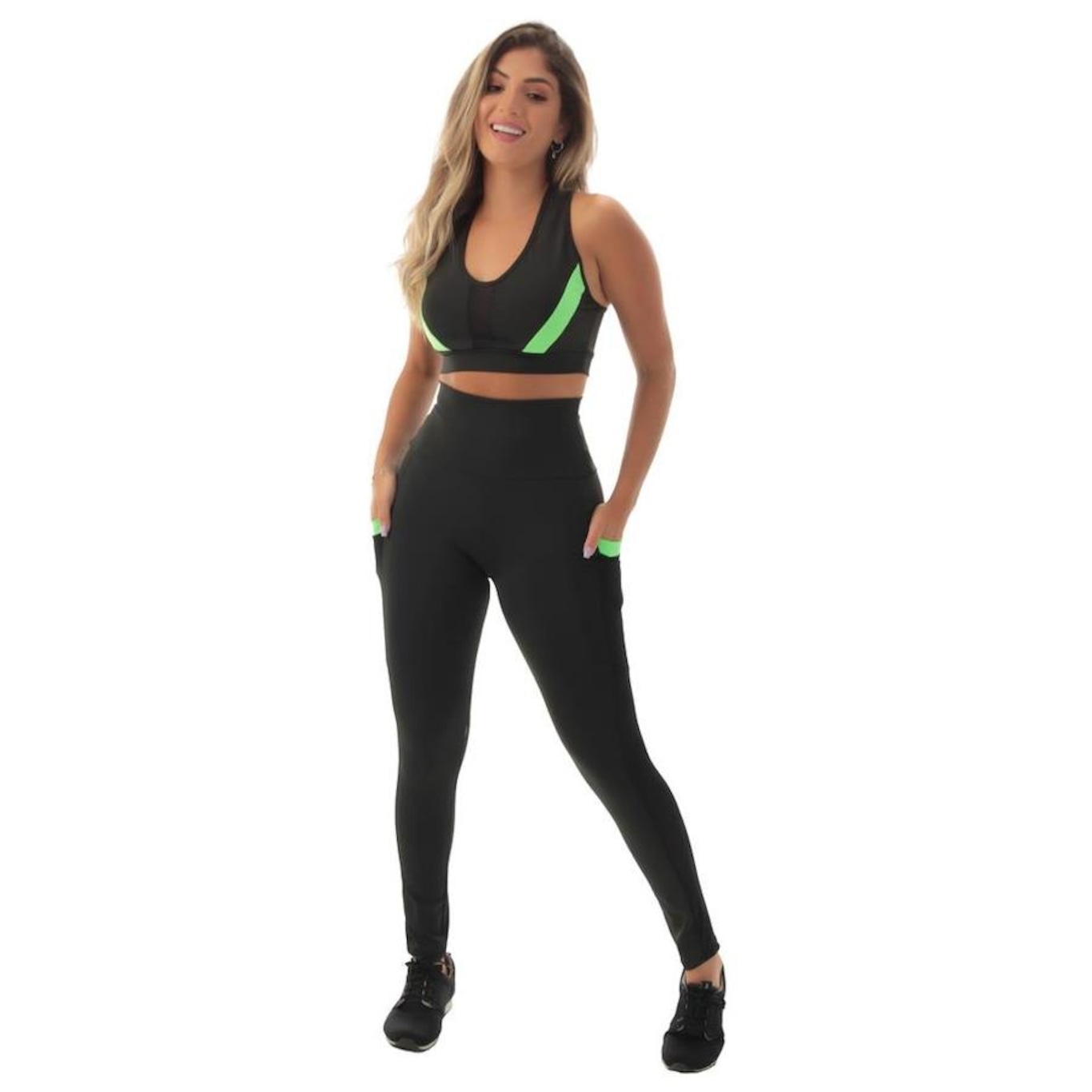 Conjunto Fristyle com Calça Legging + Top Fitness - Feminino - Foto 1