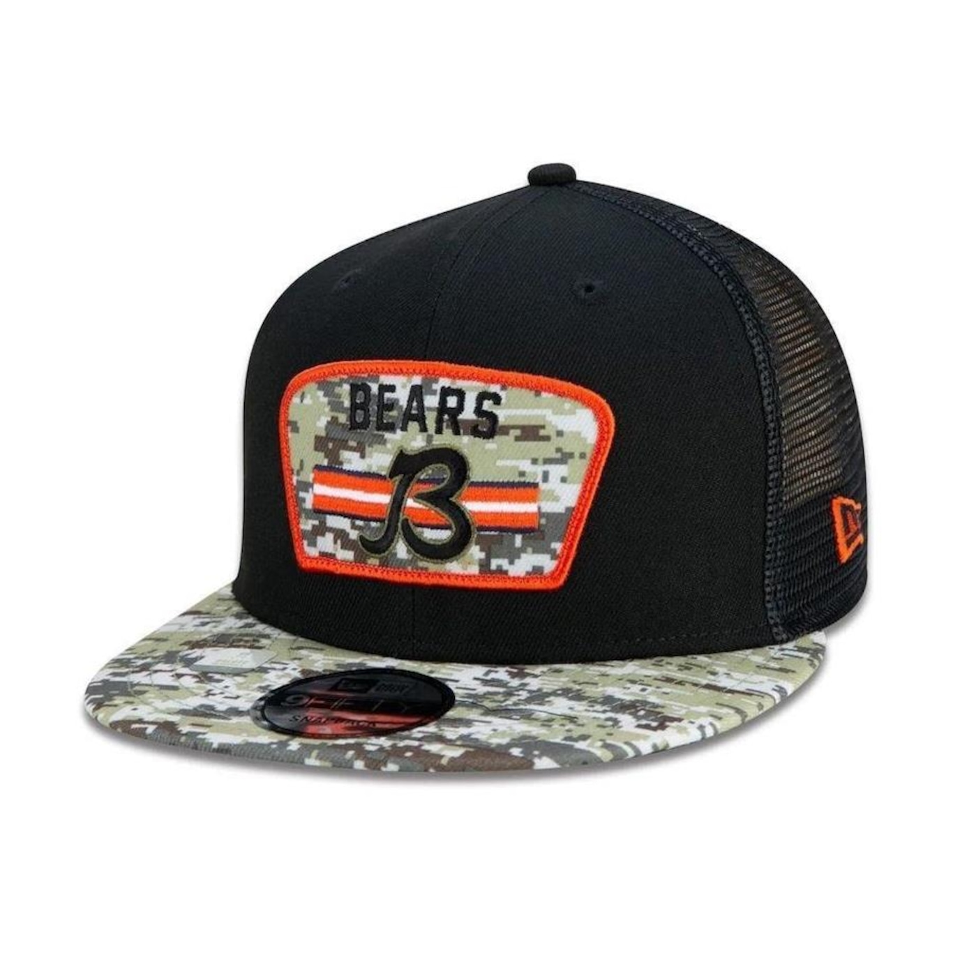 Boné Aba Reta New Era Chicago Bears 950 NFL 21 Salute Service - Snapback - Adulto - Foto 1