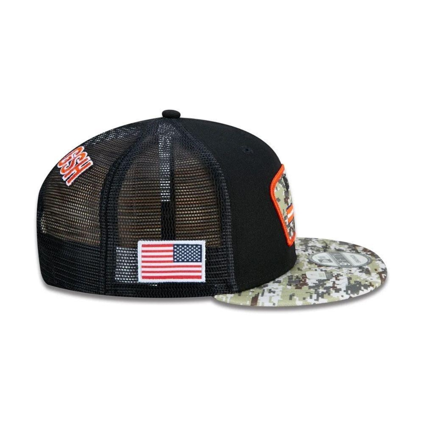 Boné Aba Reta New Era Chicago Bears 950 NFL 21 Salute Service - Snapback - Adulto - Foto 5