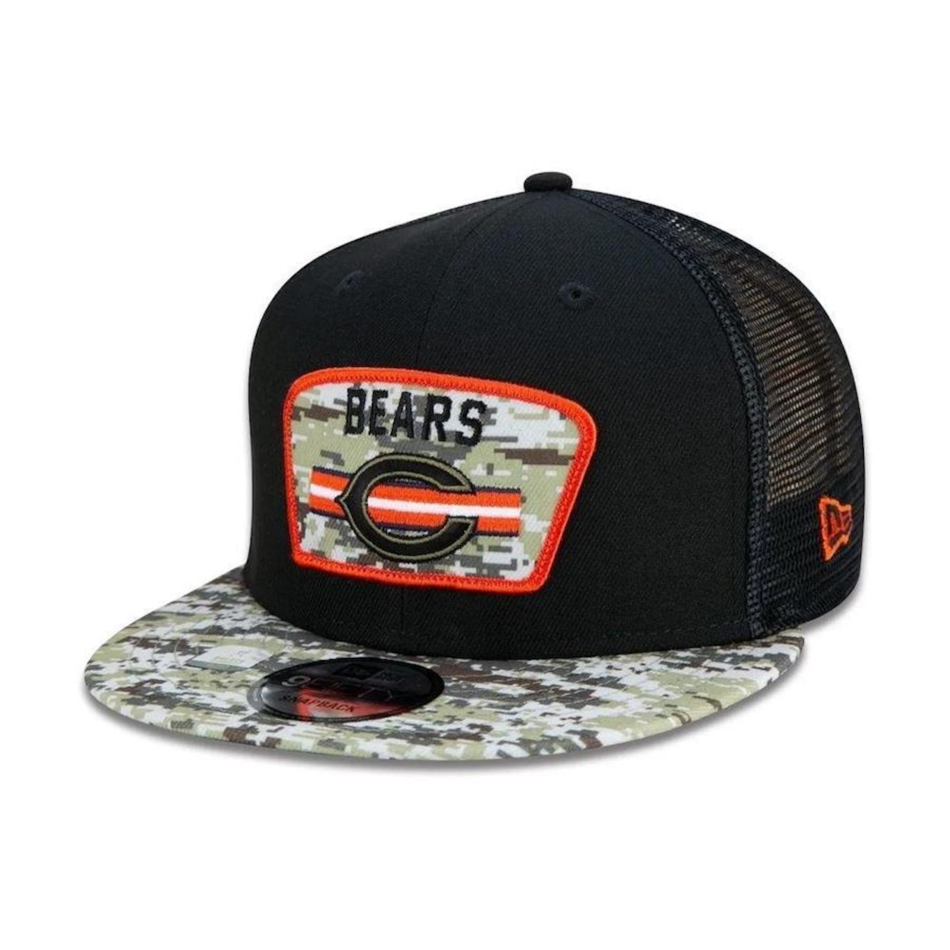 Boné Aba Reta New Era Chicago Bears 950 NFL 21 Salute Service - Snapback - Adulto - Foto 1