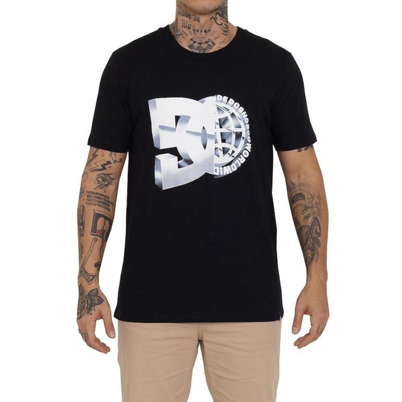 Camiseta Dc Shoes Chrome Dome - Masculina - Foto 1