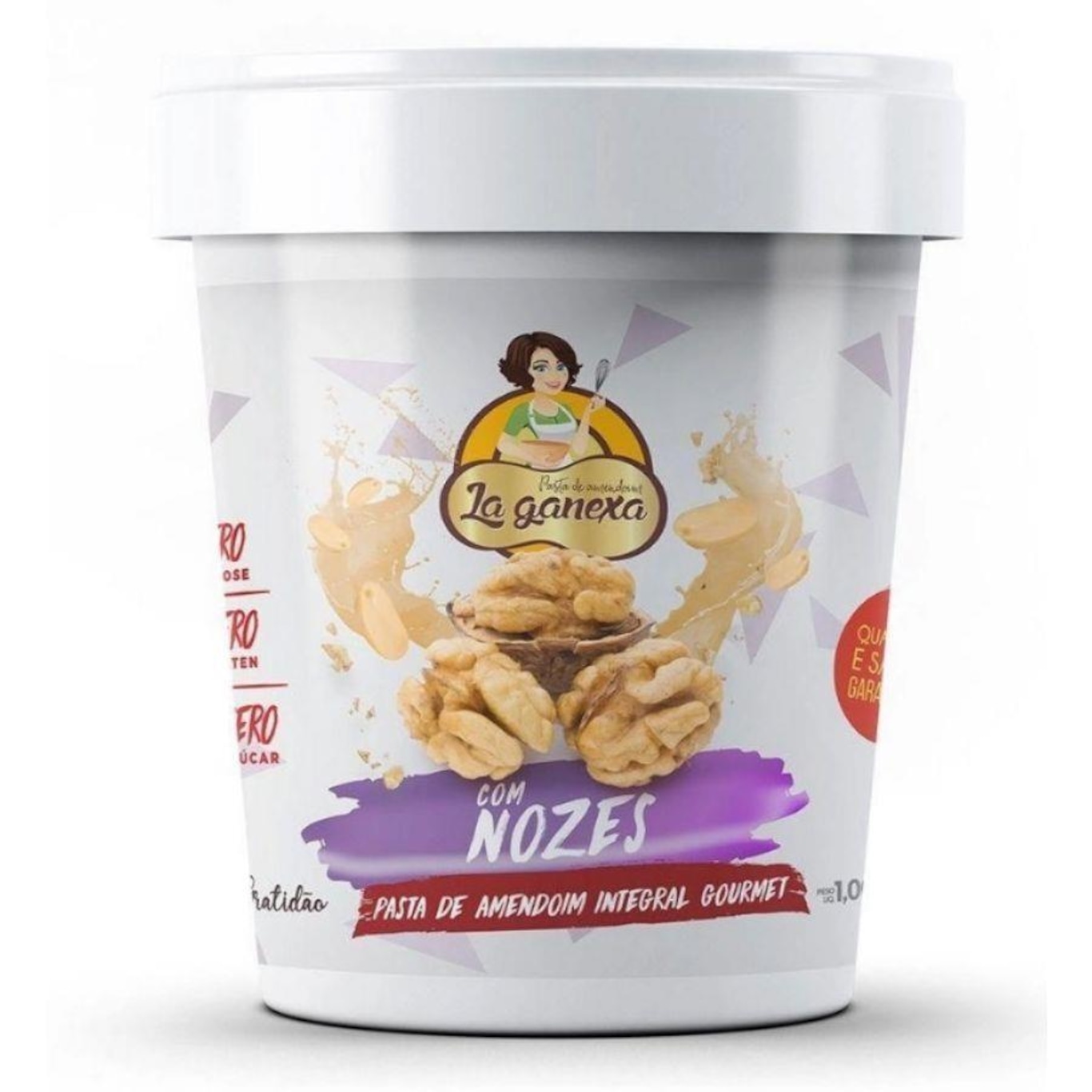 Pasta de Amendoim Integral Gourmet La Ganexa - Nozes - 1Kg