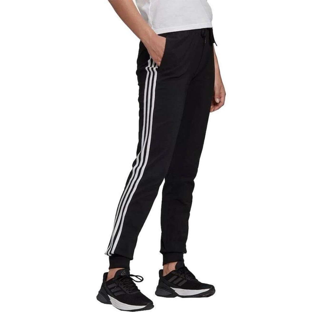 Calça adidas Essentials Single Jersey - Feminina - Foto 4