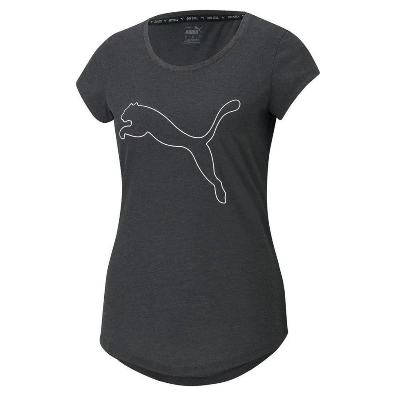 Camiseta Puma Performance Heather Cat Tee - Feminina - Foto 1