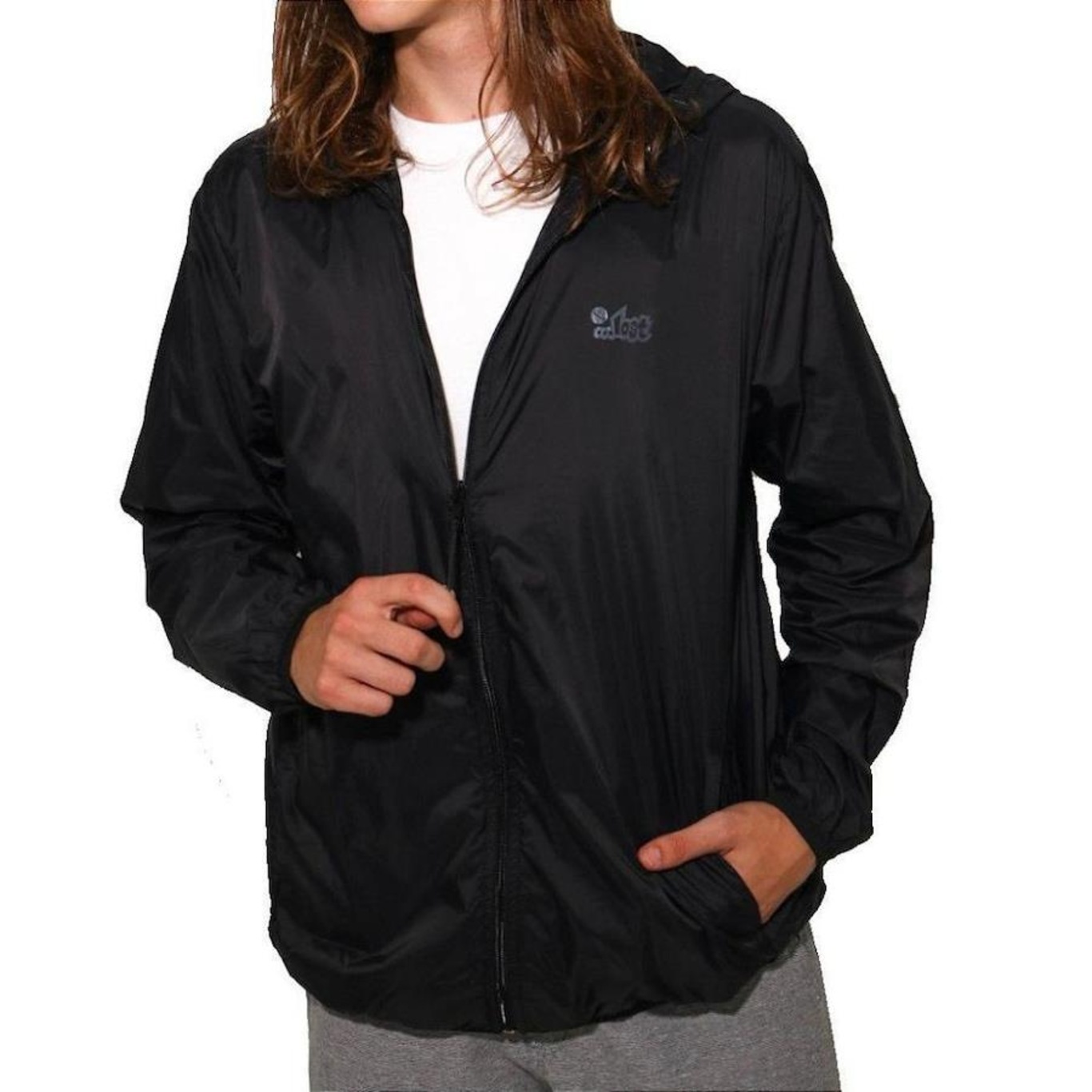 Jaqueta com Capuz Lost Windbreaker Pocket - Masculina - Foto 1