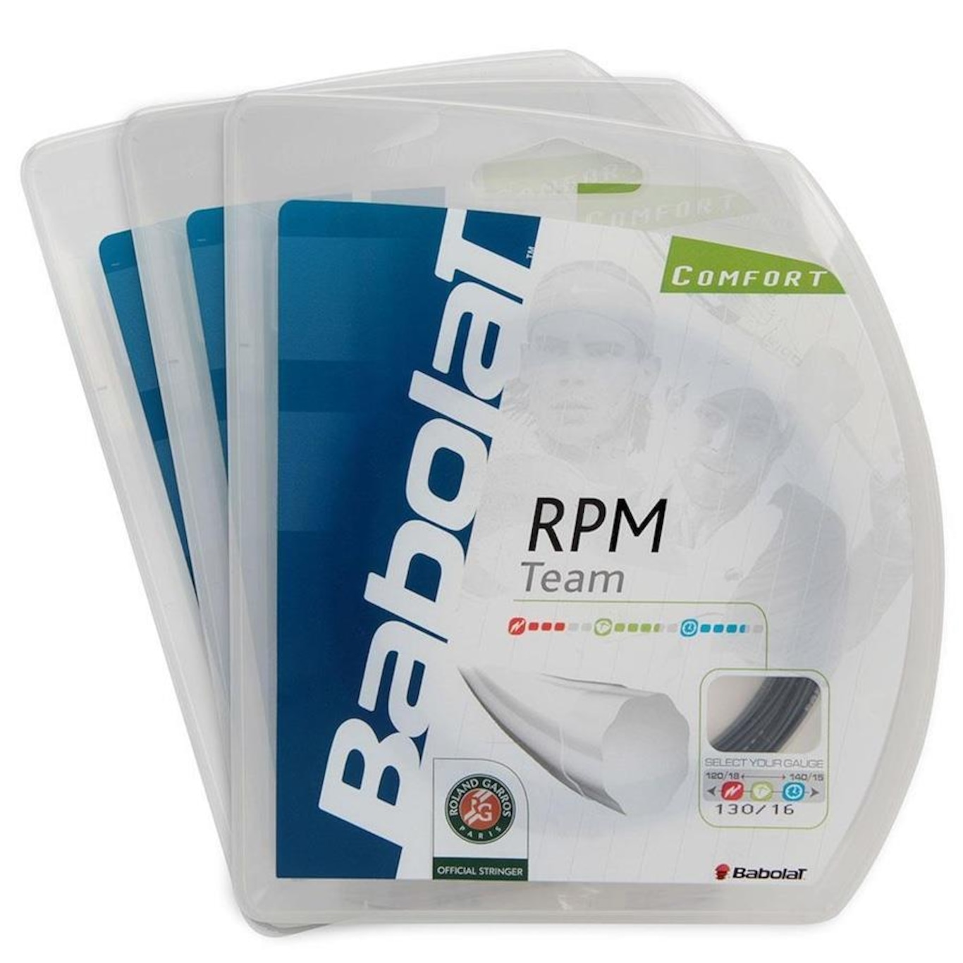 Corda Babolat RPM Team 16L 1.30mm - Pack com 3 Sets - Foto 1