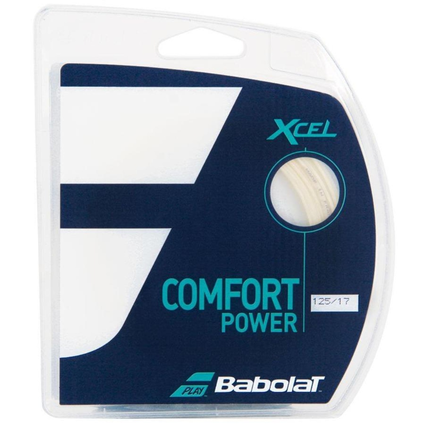 Corda para Raquete de Tênis Babolat xcel Natural 1.25/17 12m - Foto 1