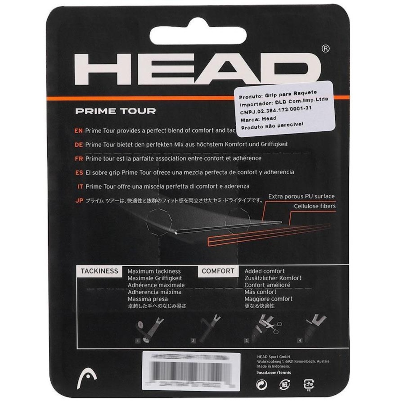 Poignées De Raquette HEAD Prime Tour Surgrip - Lot De 50, Confort Et Adhérence Améliorés