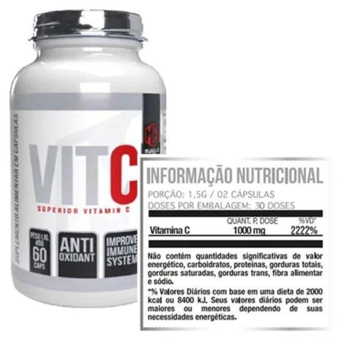 Vitamina C Muscle HD - 60 cápsulas - Foto 2