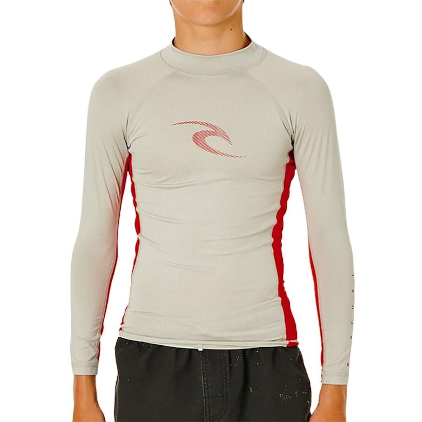 Camiseta Rip Curl de Lycra Boys Waves Light Grey Marle - Infantil - Foto 1