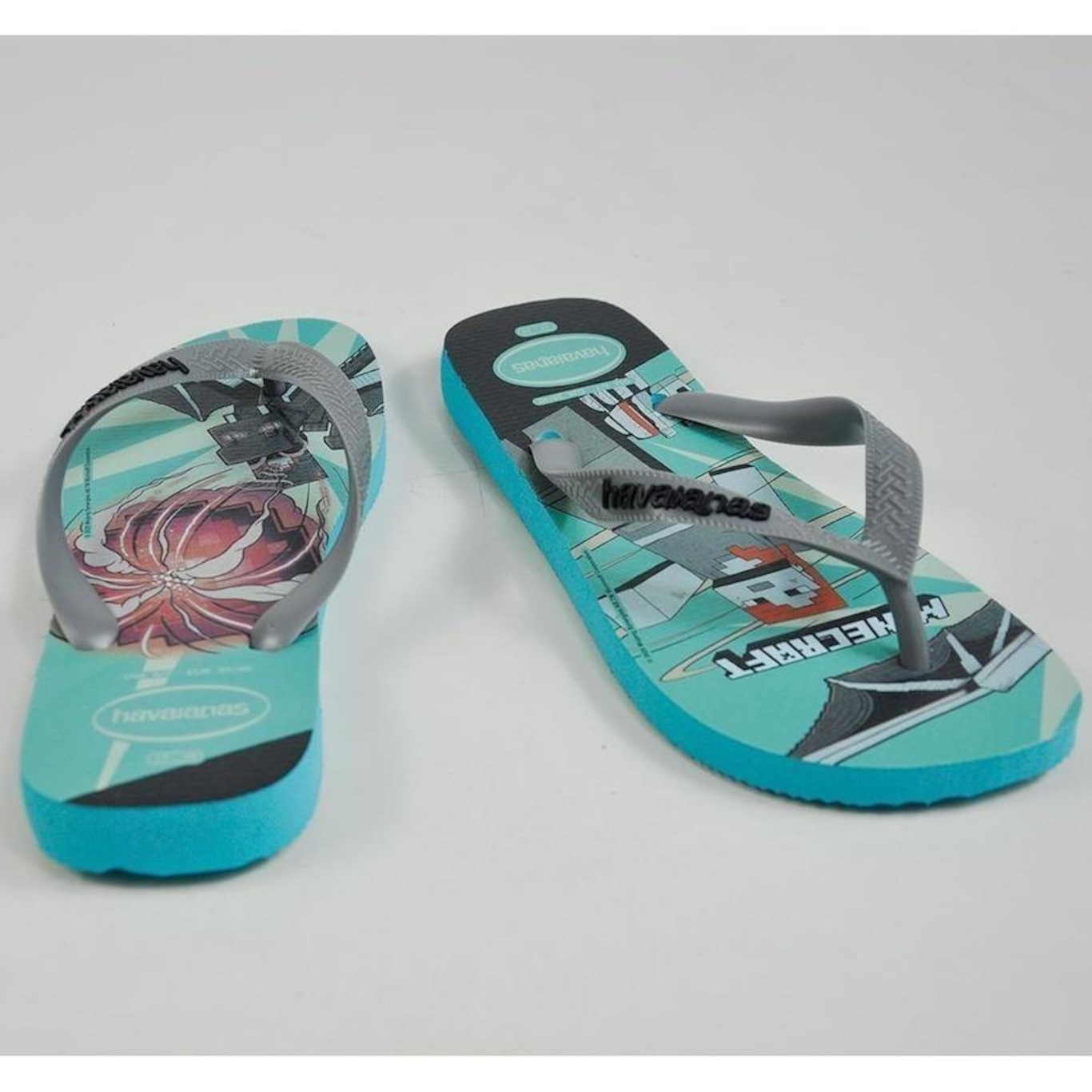 Chinelo Havaiana Infantil Meninos Mine Craft Jogos Original