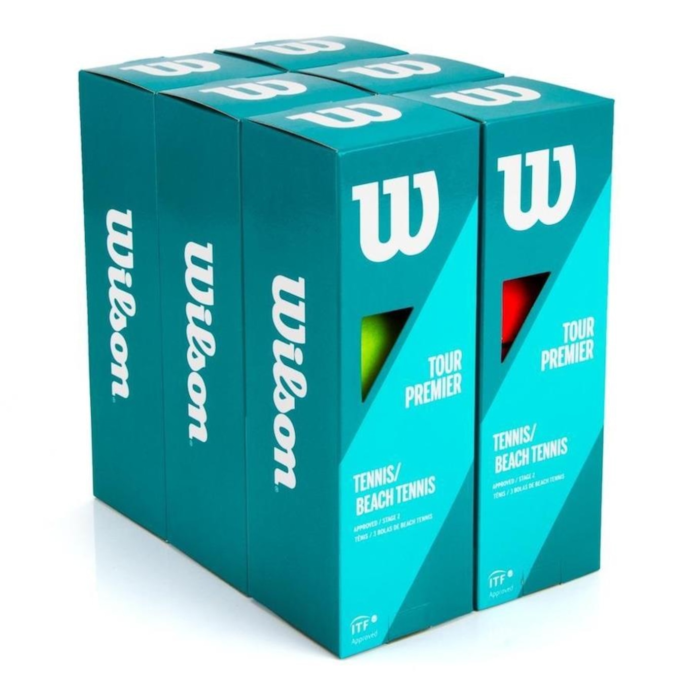 Kit de Bolas de Beach Tennis Wilson Tour Premier com 6 Tubos - Foto 1