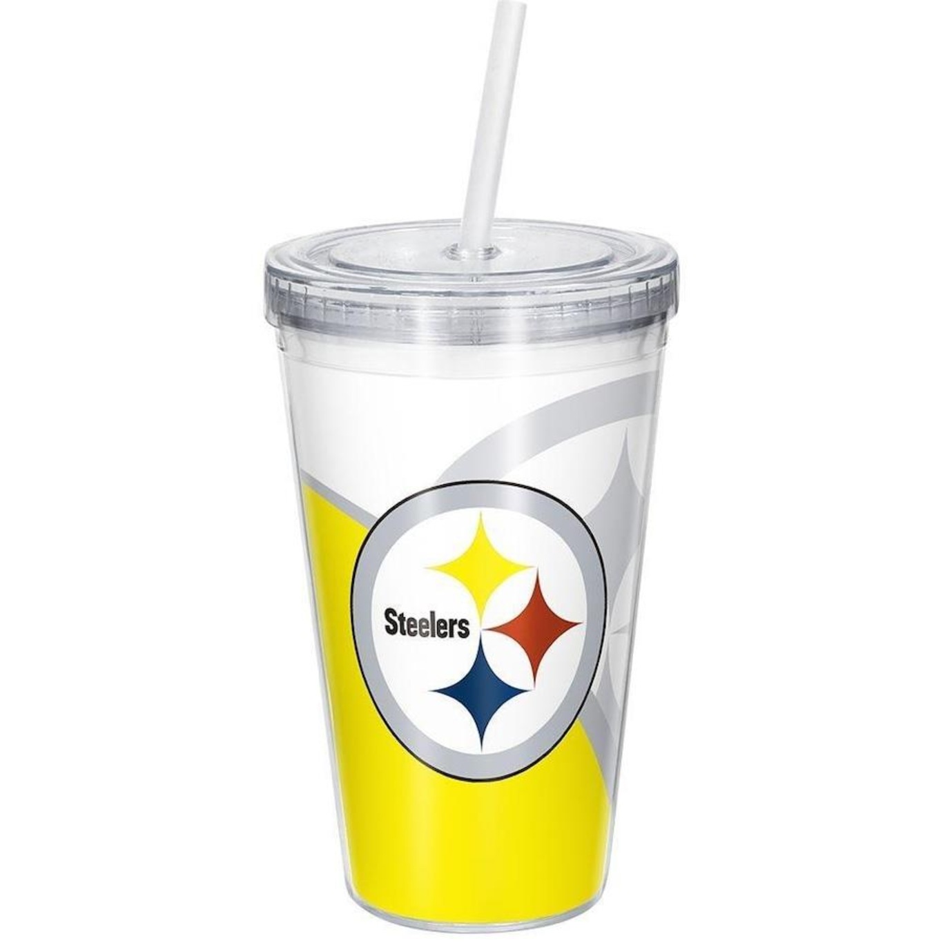 Copo NFL com Canudo Luxo Pittsburgh Steelers - Foto 1