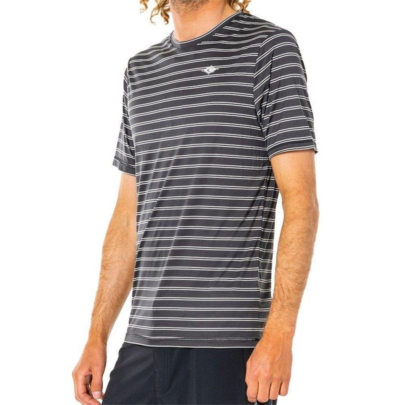 Camiseta Rip Curl Surf Plain Striped - Masculina - Foto 1