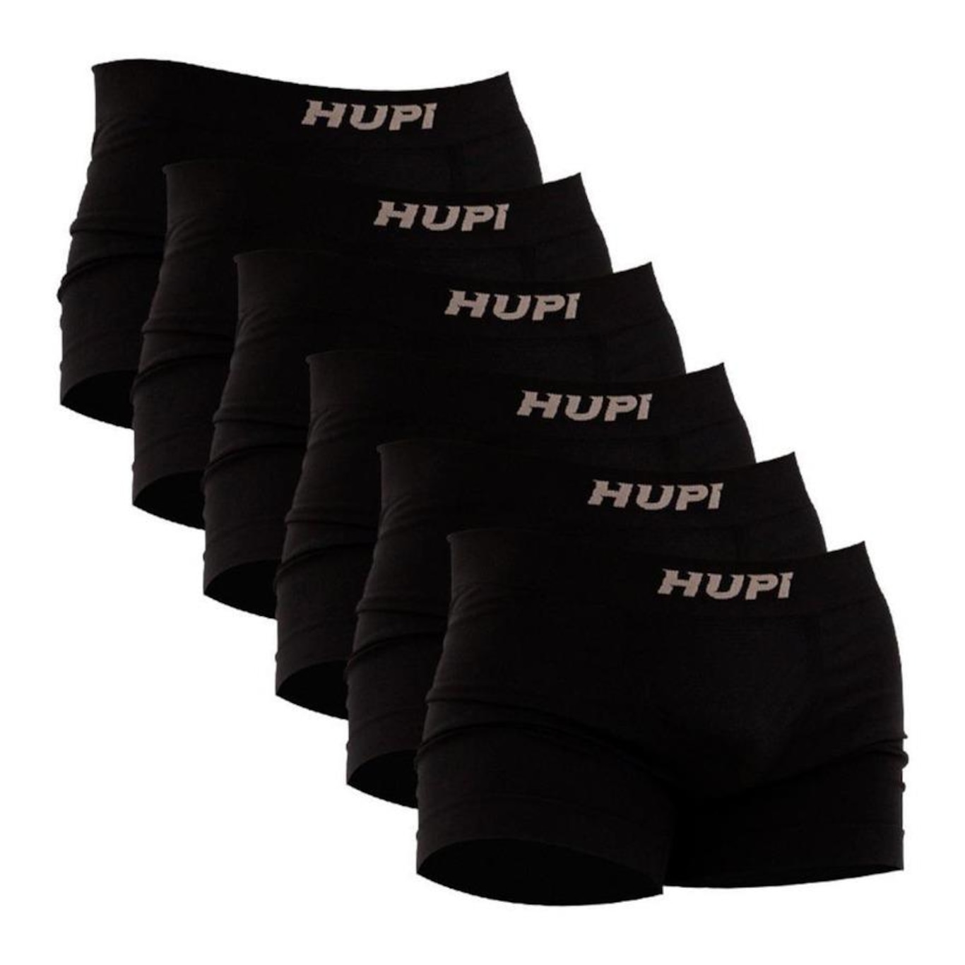 Kit de Cueca Boxer Hupi para Esportes Seamless com 06 Unidades - Adulto - Foto 1