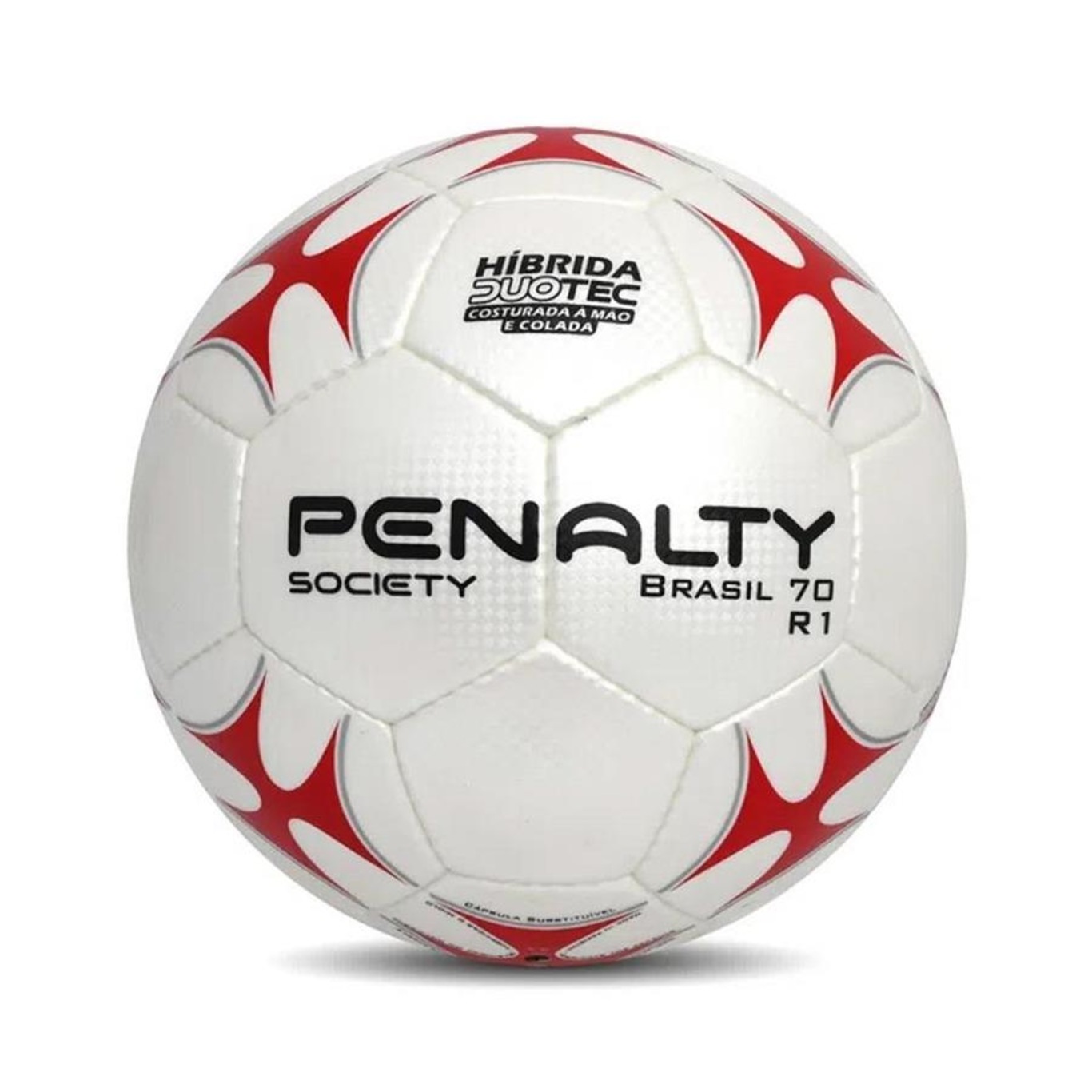 Bola de Futebol Society Penalty BR 70 Branca+Amarela+Preta - Top Radical