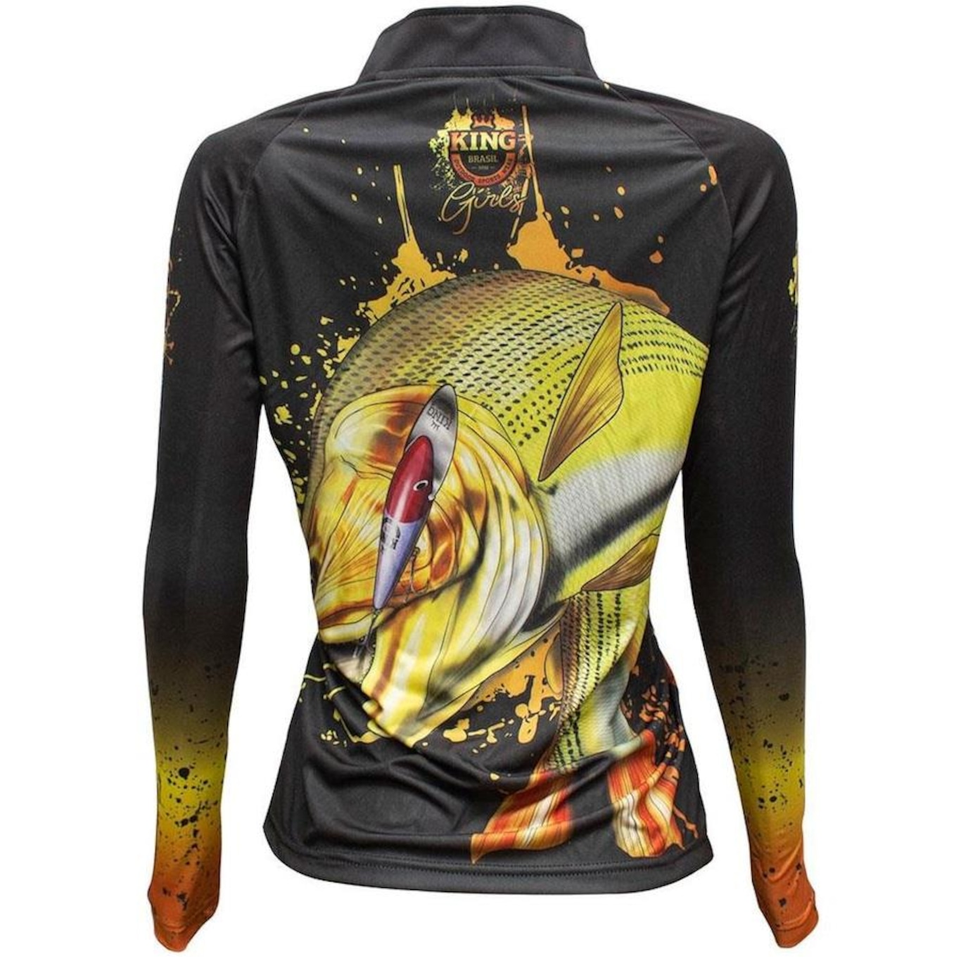 Camiseta de Pesca King Brasil Dourado Proteção Solar UV50+ - Feminina - Foto 2