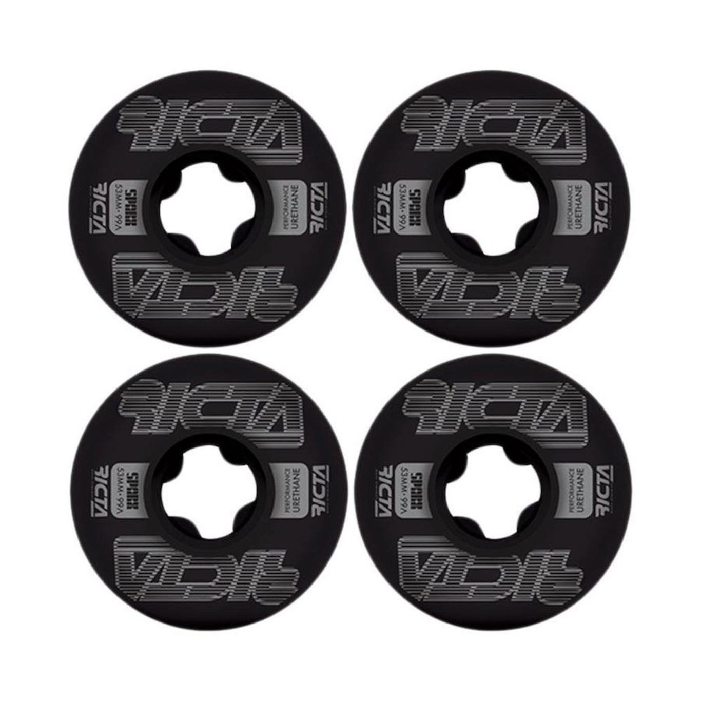 Roda de Skate Ricta Freamework Sparx Black 99A - 53mm - Foto 1