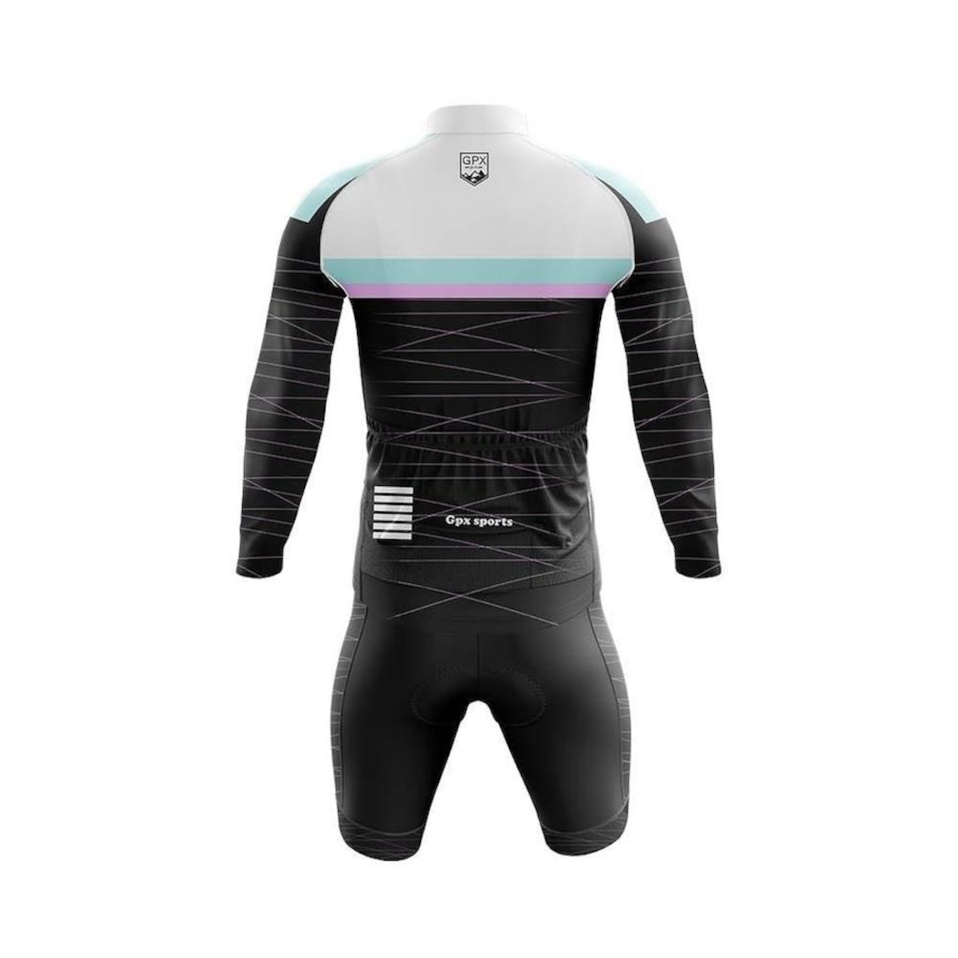 Conjunto GPX de Ciclismo: Bermuda + Camisa Manga Longa Fects - Feminino - Foto 2