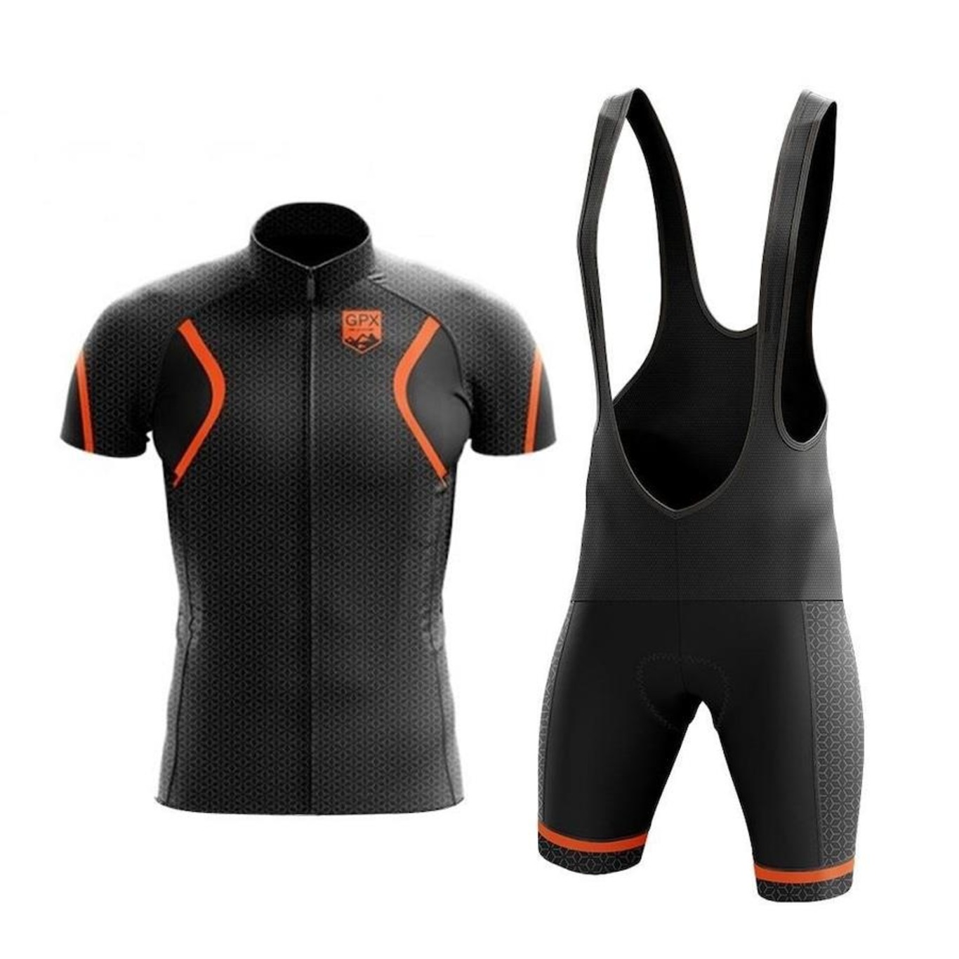 Conjunto GPX de Ciclismo: Bretelle + Camisa Zíper Full Hunter Masculino - Foto 1