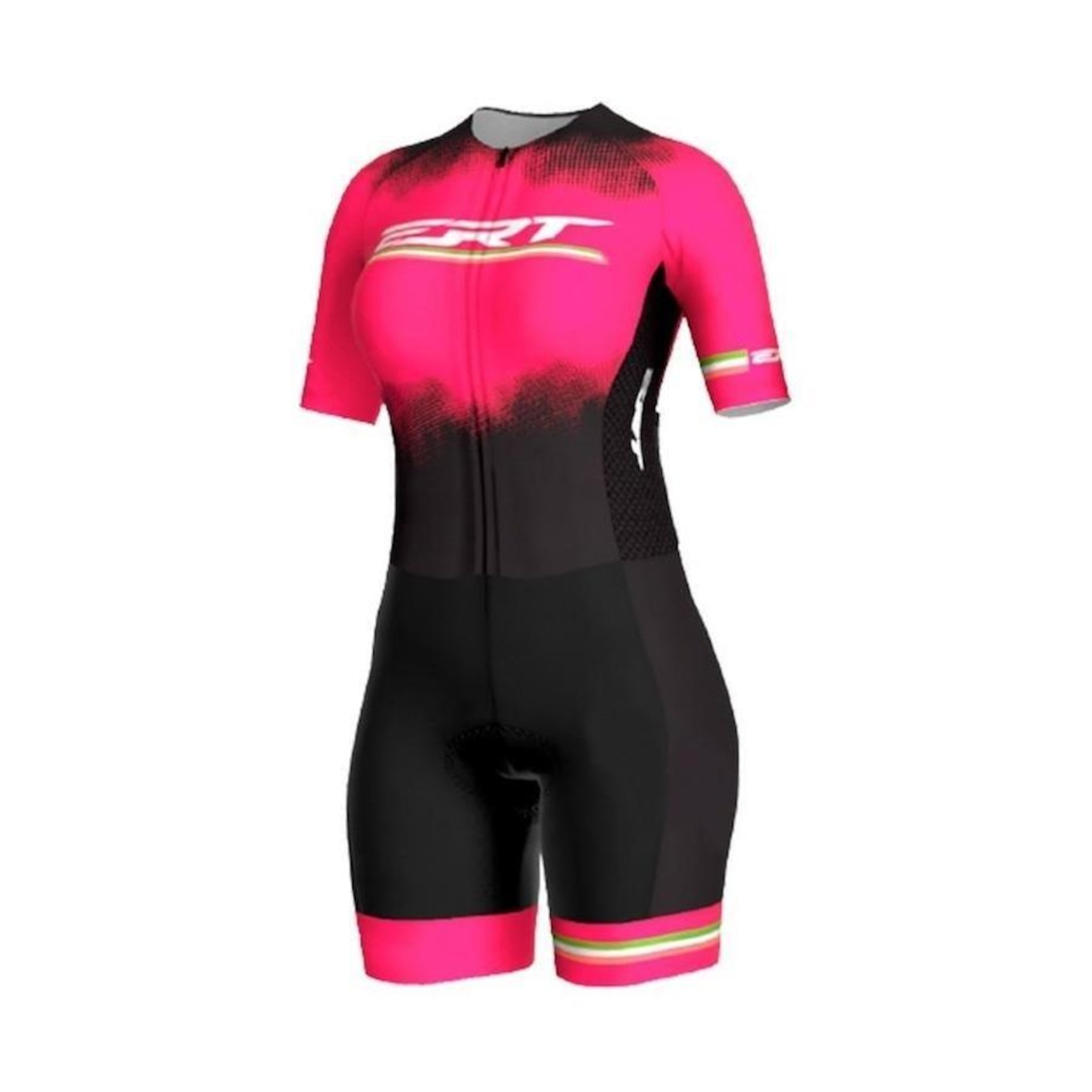 Macaquinho de Ciclismo ERT New Elite Pink Power - Feminino - Foto 1